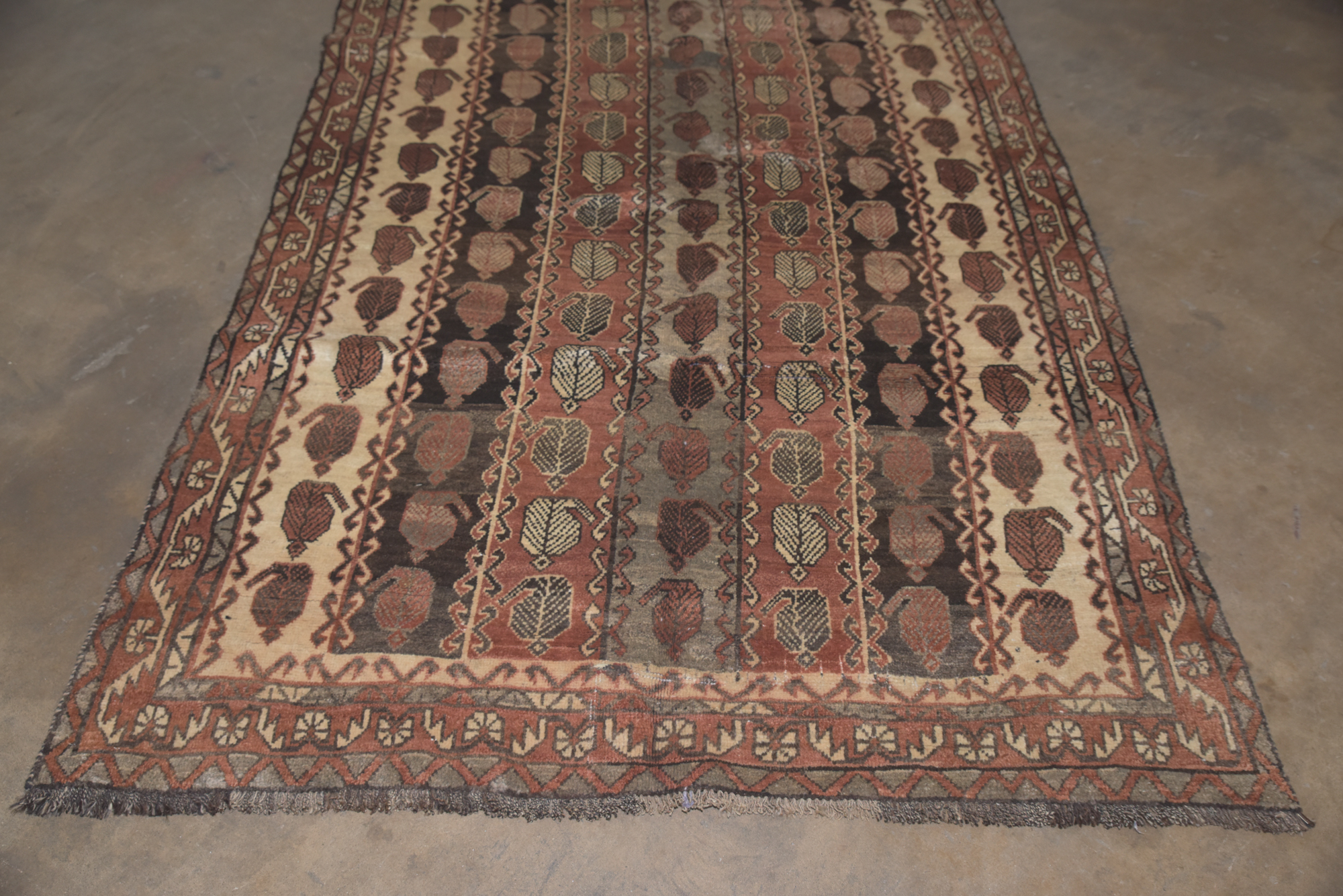 Hand-Knotted Persian Afshar Wool Area Rug