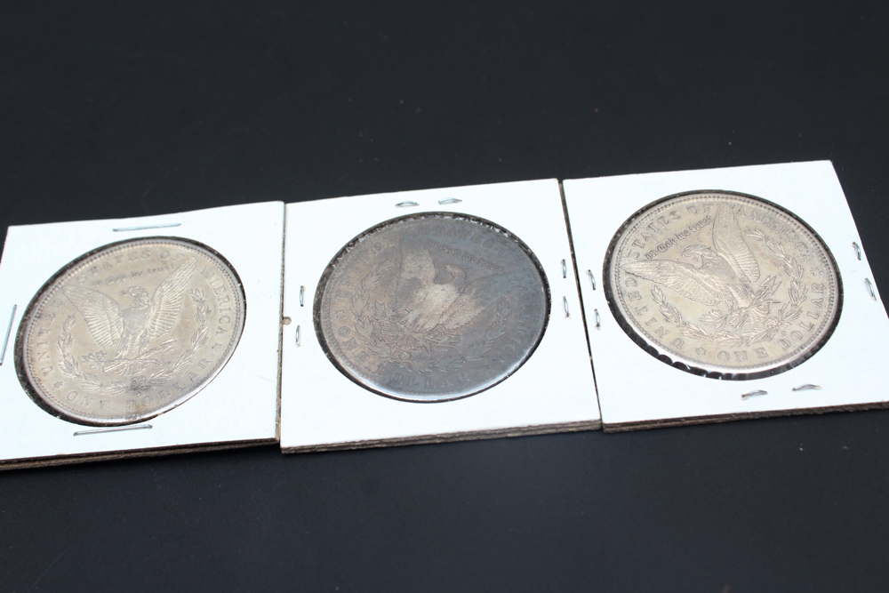 Morgan Silver Dollars from 1891-S, 1897-S and 1901