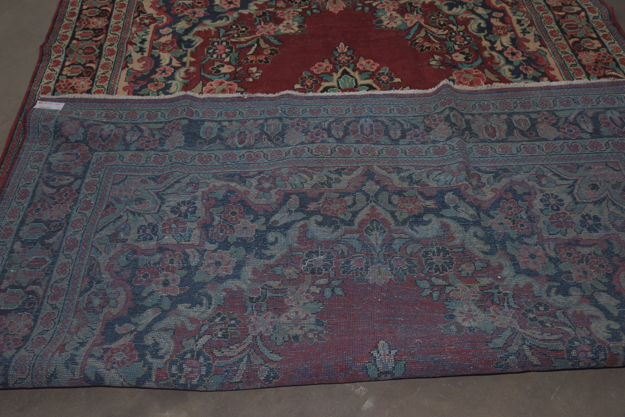 Hand-Knotted Persian Kashan Wool Area Rug