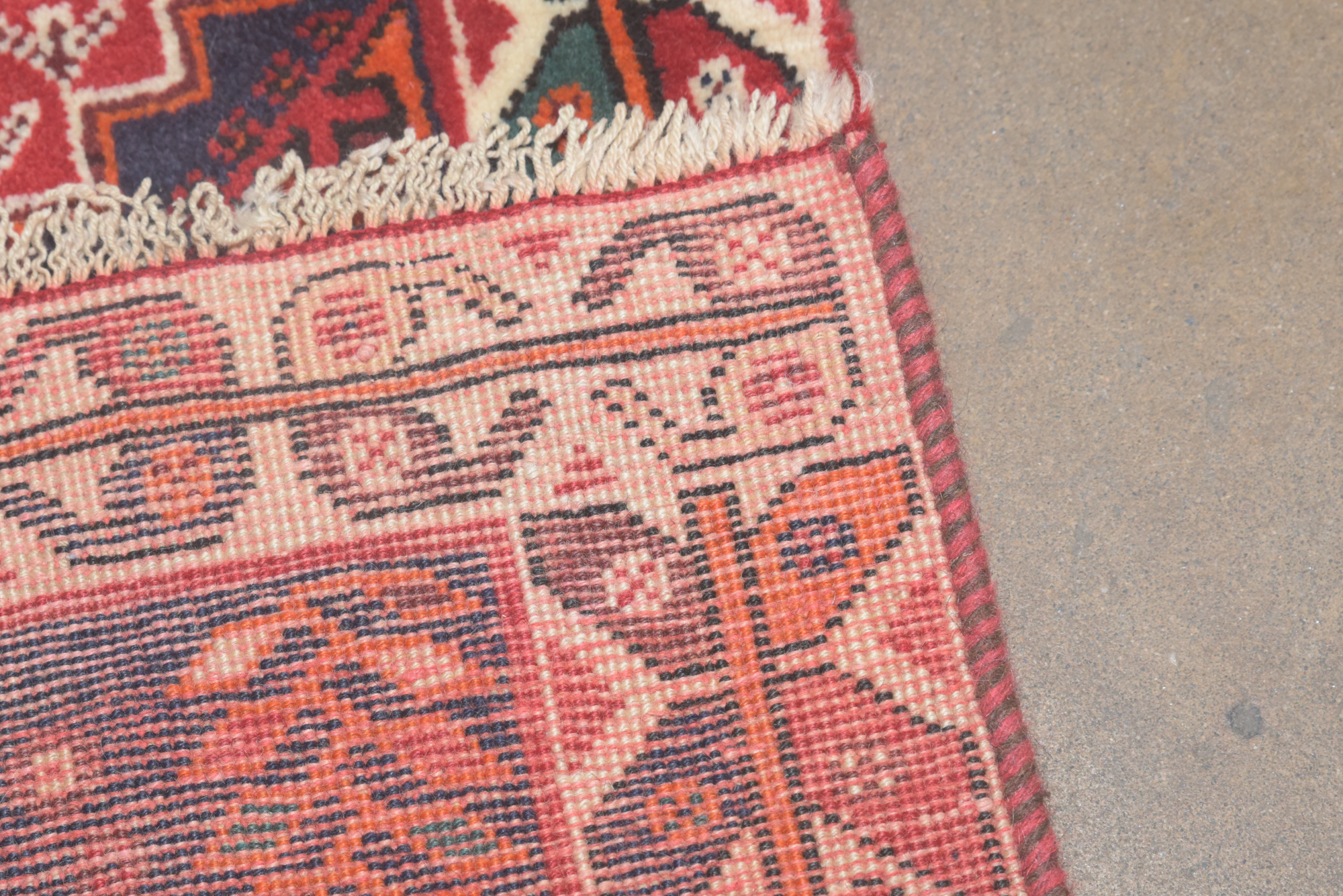 Hand-Knotted Persian Qashqai Wool Area Rug