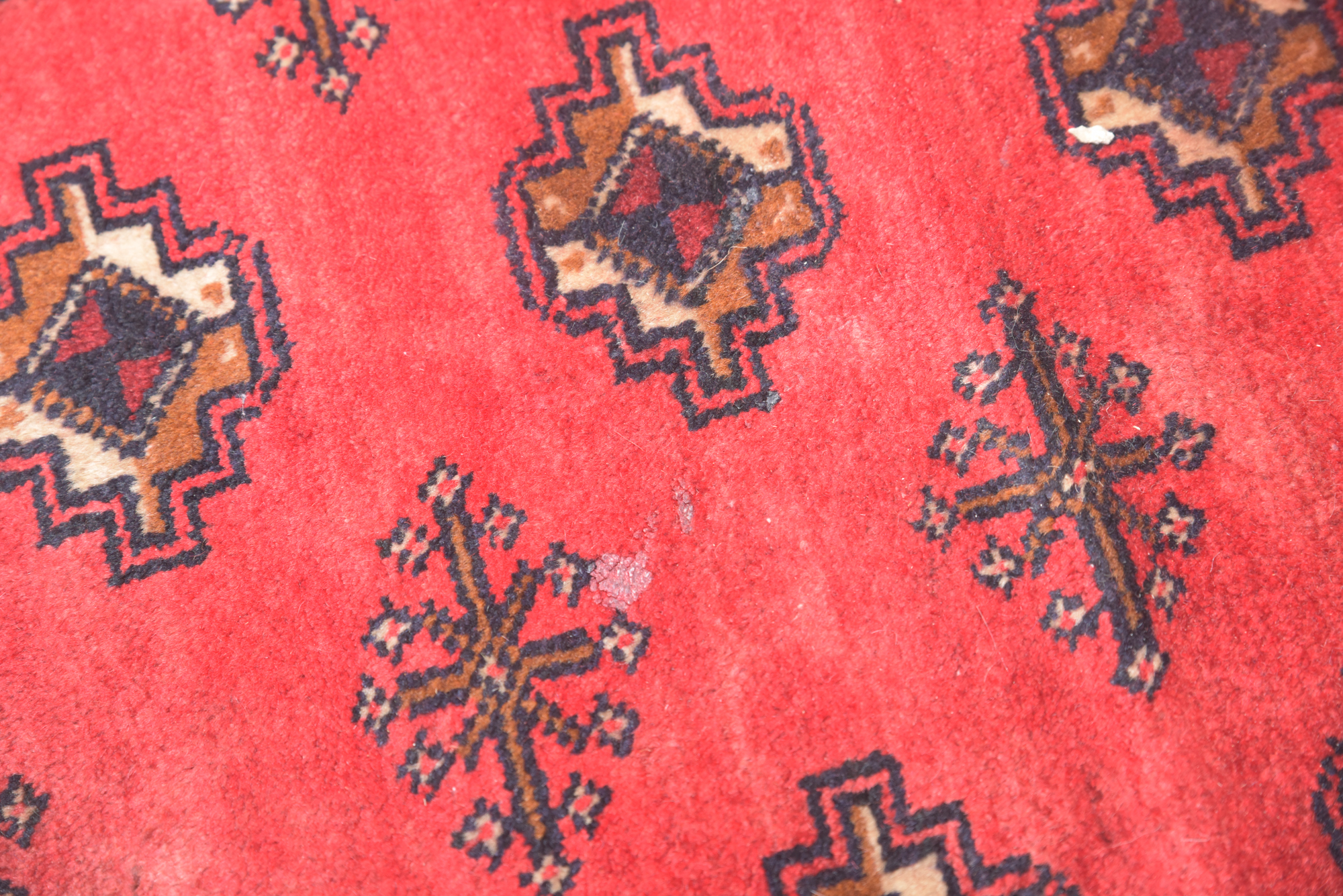 Hand-Knotted Persian Bokhara Wool Long Rug