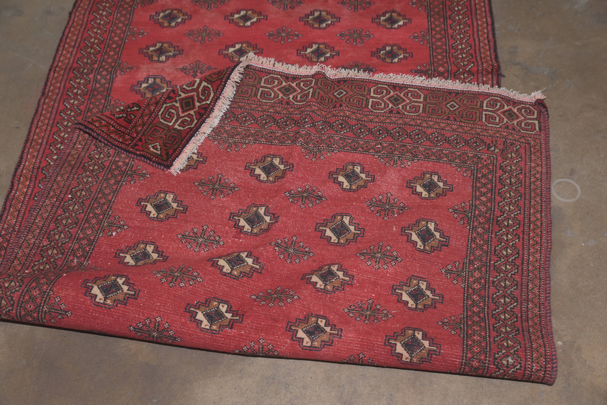 Hand-Knotted Persian Bokhara Wool Long Rug