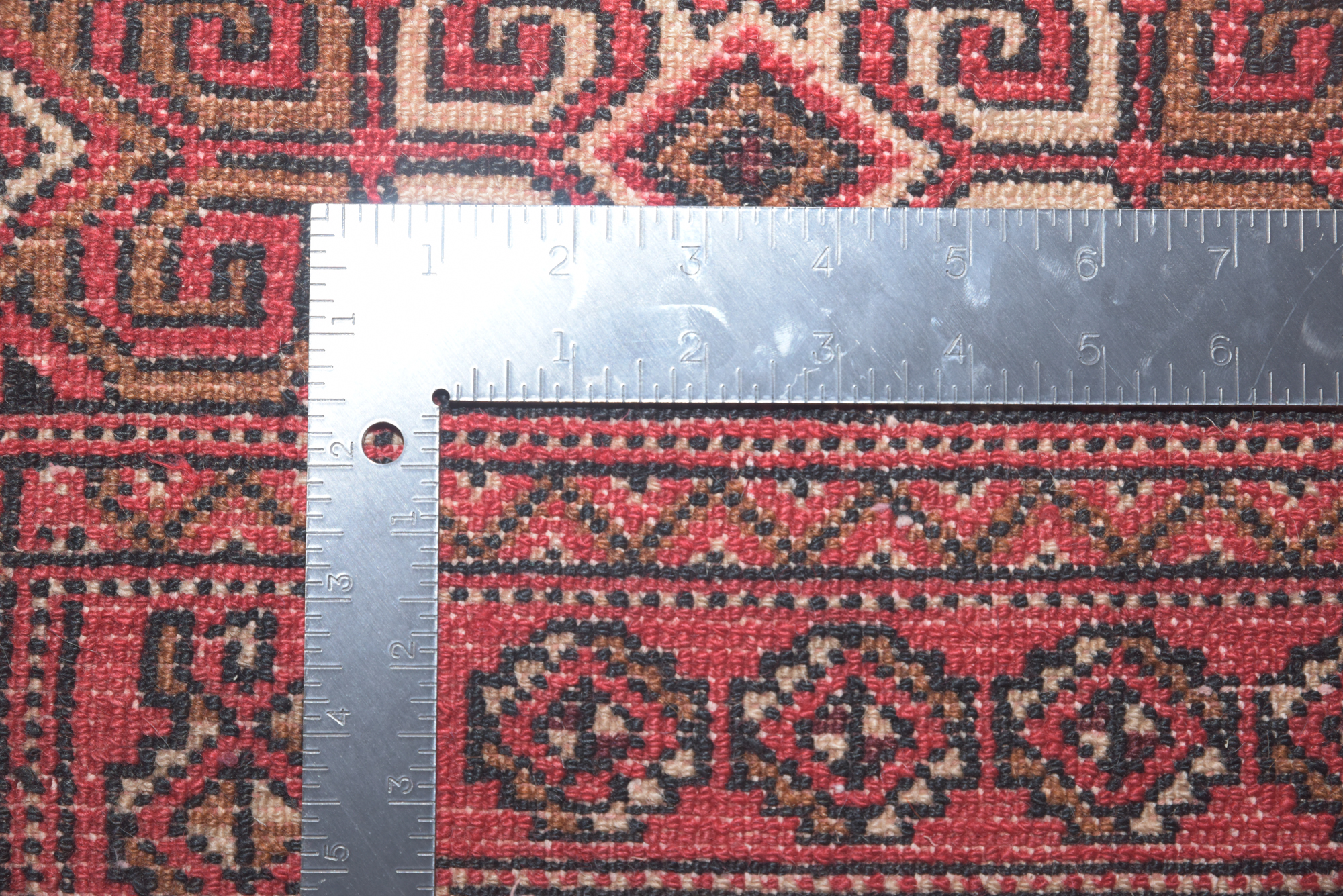 Hand-Knotted Persian Bokhara Wool Long Rug