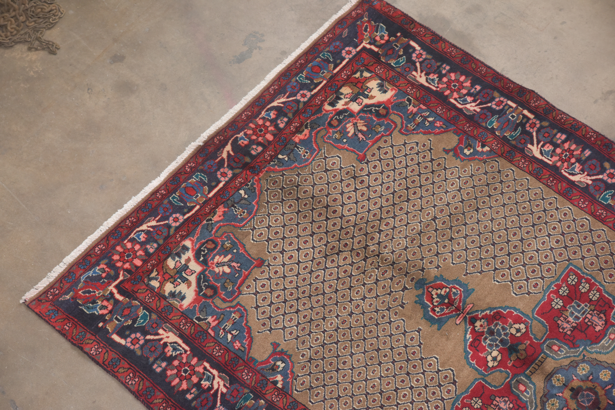 Hand-Knotted Persian Senneh Wool Long Rug