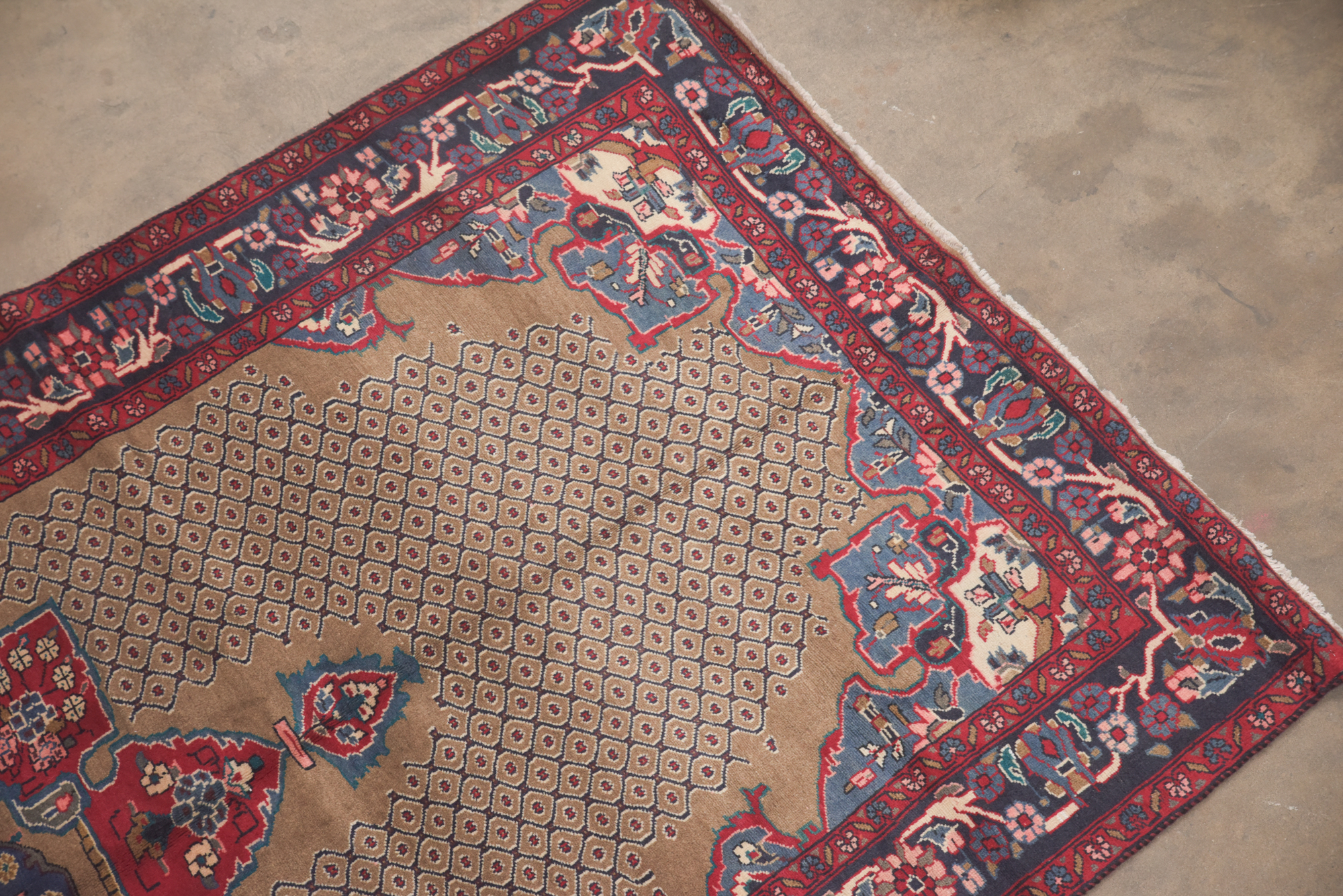 Hand-Knotted Persian Senneh Wool Long Rug