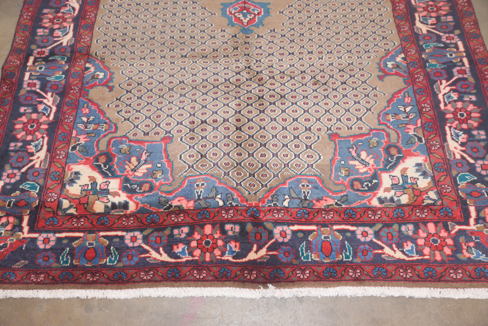 Hand-Knotted Persian Senneh Wool Long Rug