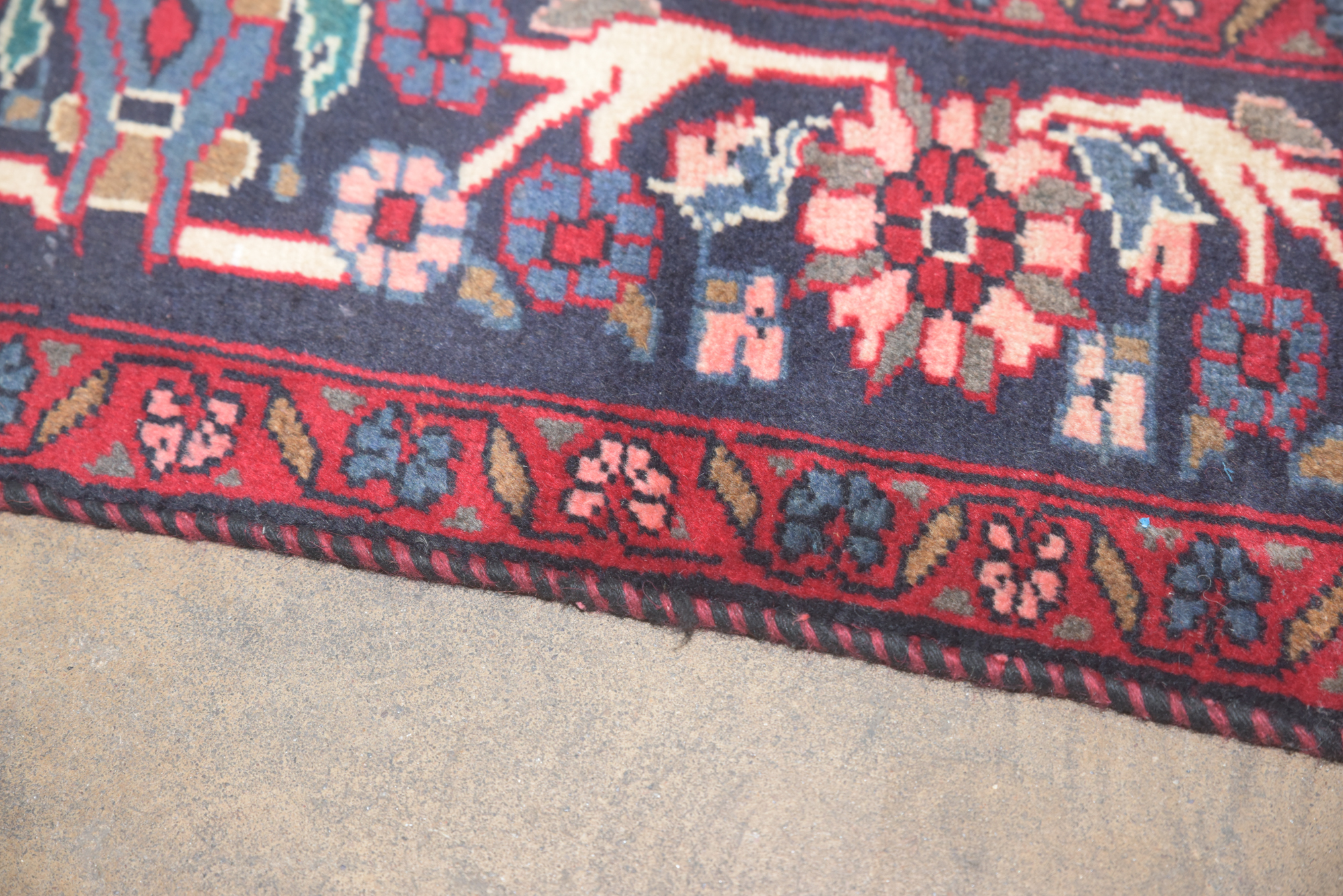 Hand-Knotted Persian Senneh Wool Long Rug