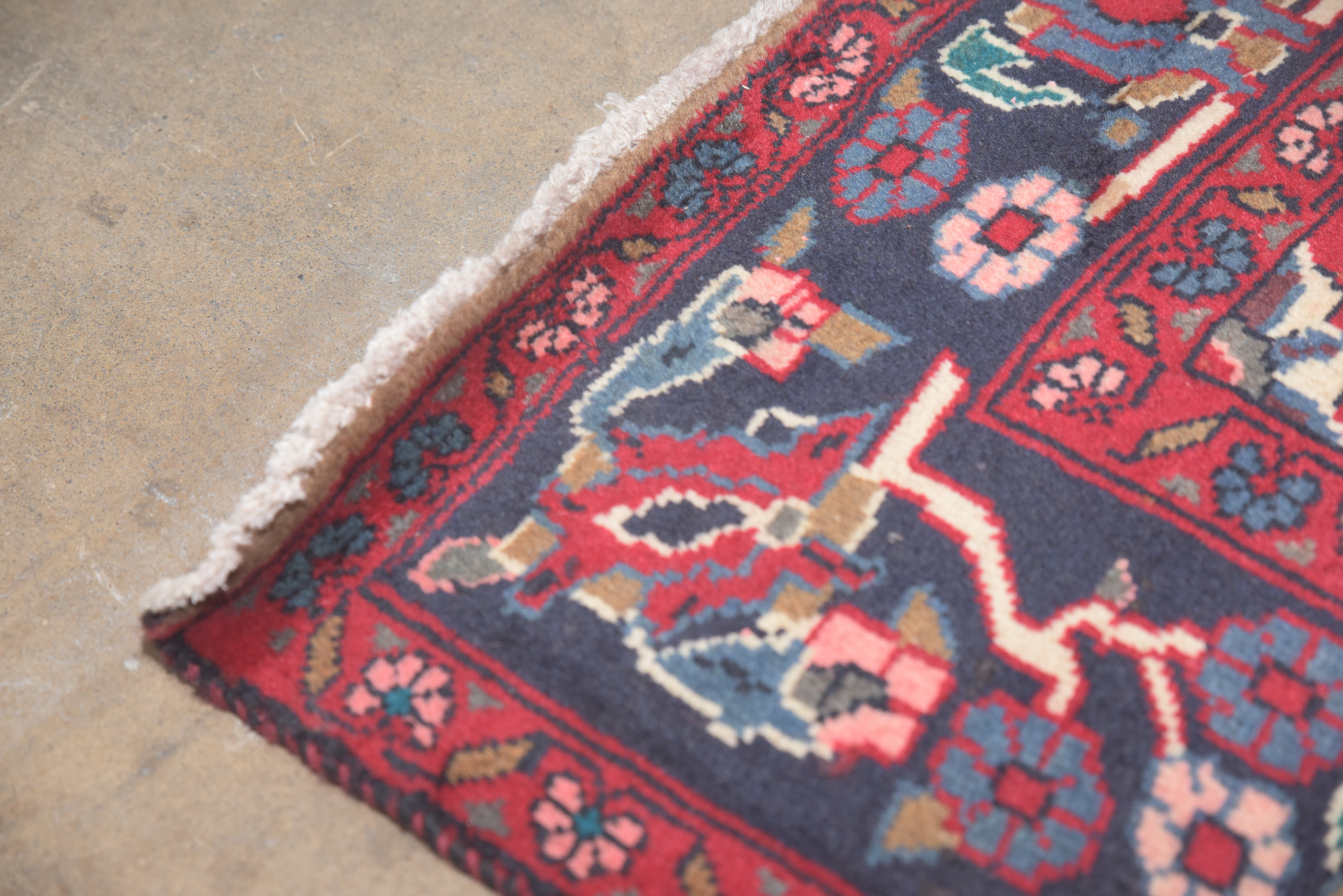 Hand-Knotted Persian Senneh Wool Long Rug