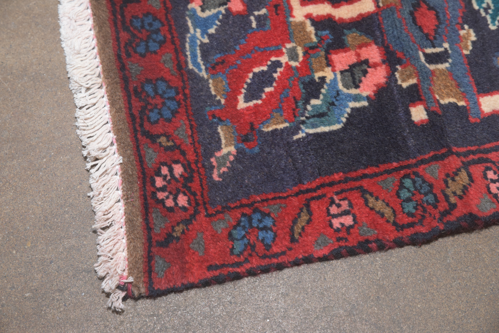 Hand-Knotted Persian Senneh Wool Long Rug