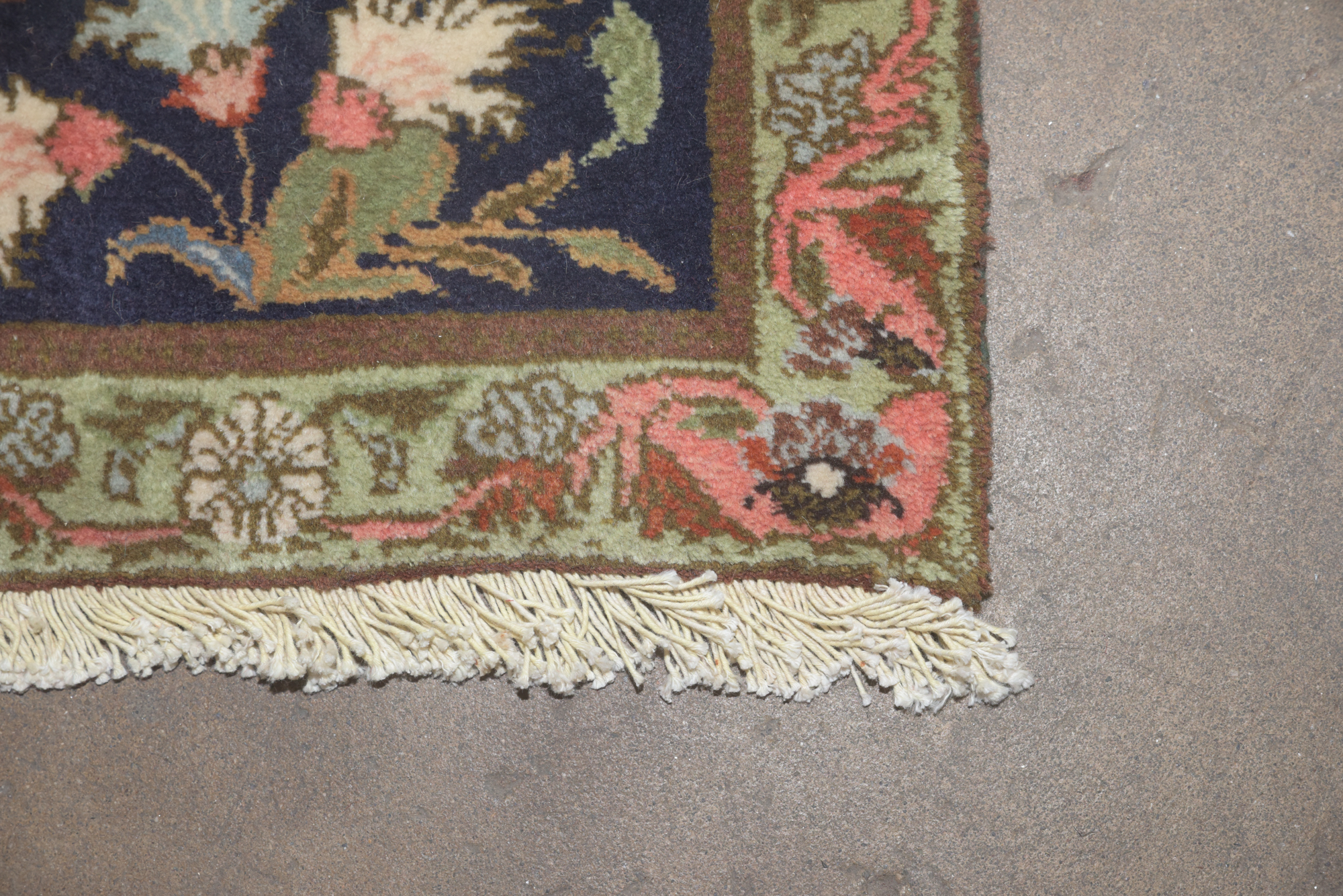 Hand-Knotted Persian Isfahan "Garden" Wool Carpet Runner