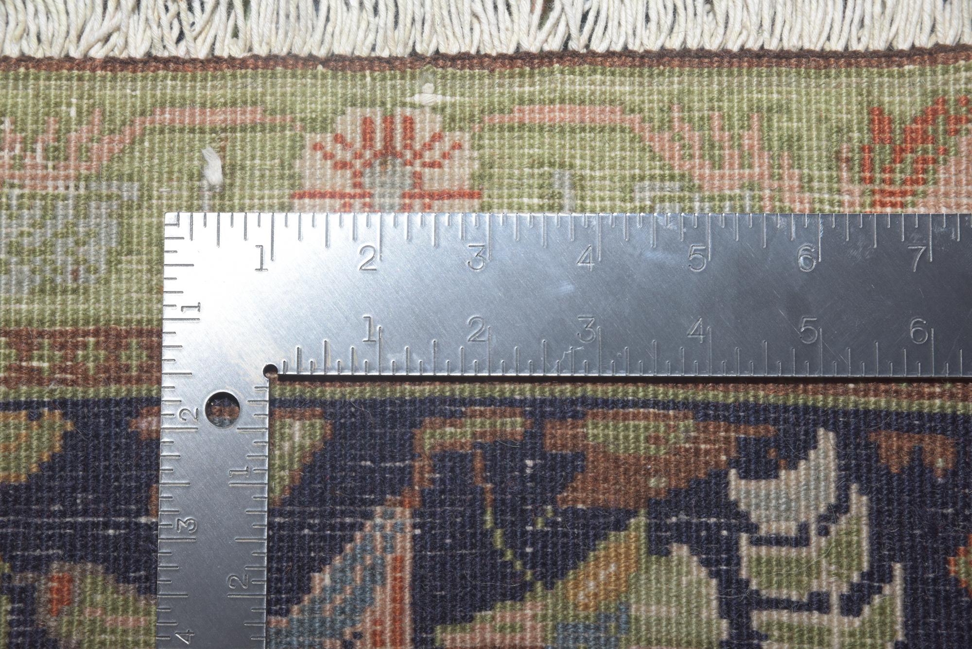 Hand-Knotted Persian Isfahan "Garden" Wool Carpet Runner