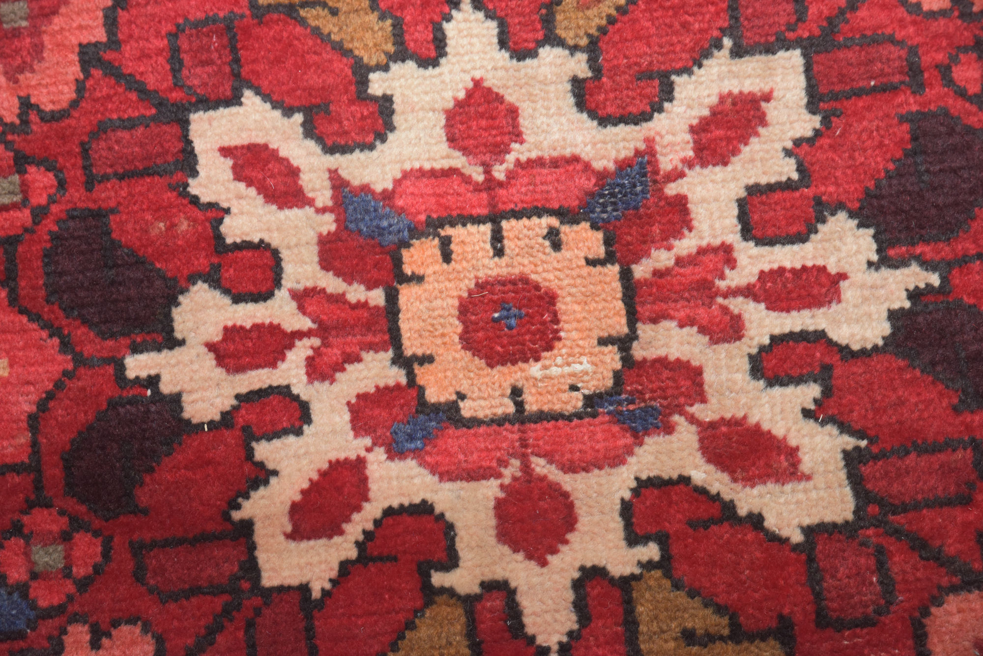Hand-Knotted Persian Hamadan Wool Area Rug