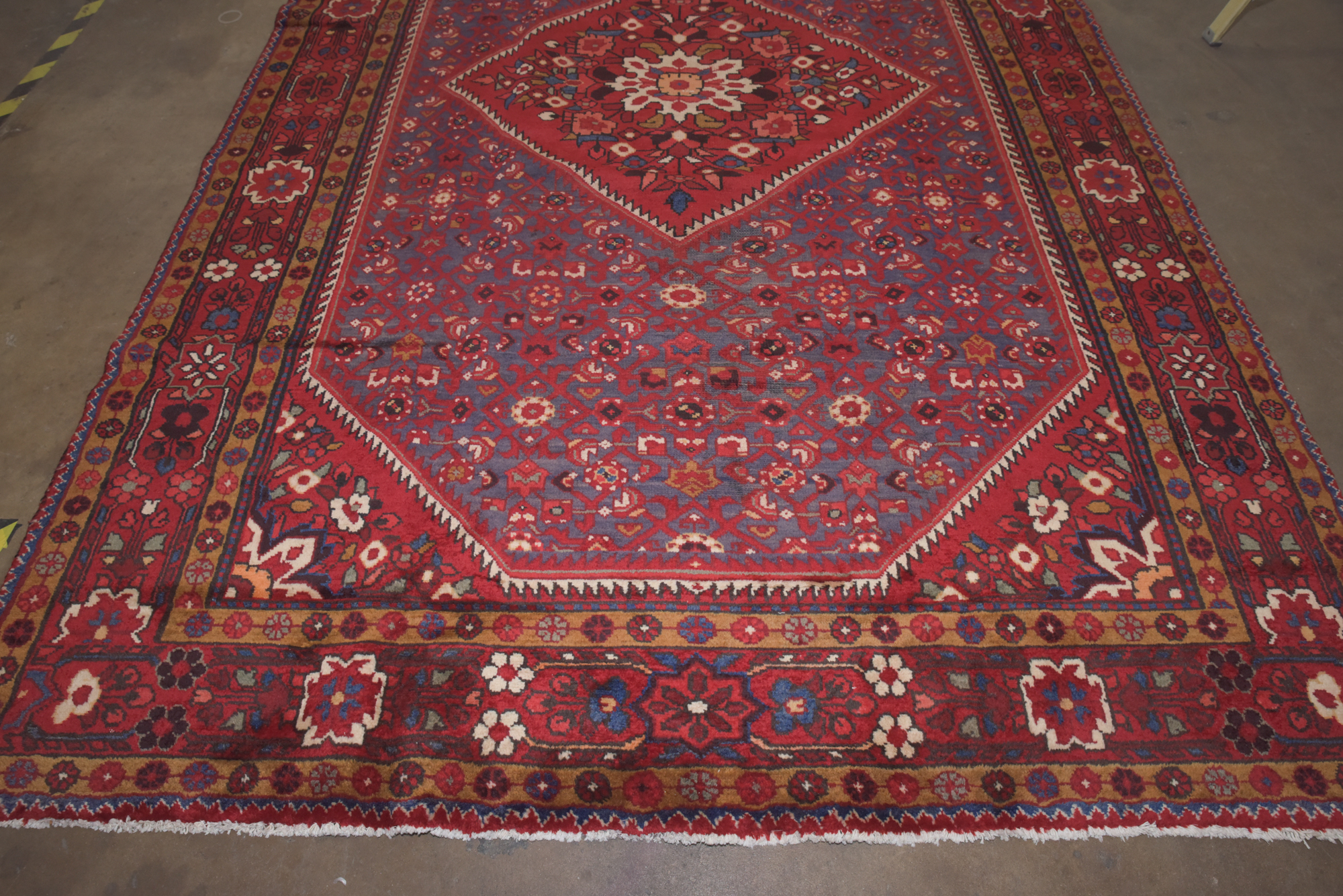 Hand-Knotted Persian Hamadan Wool Area Rug