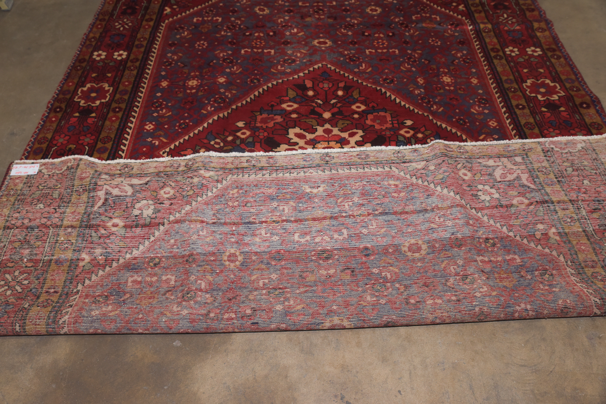 Hand-Knotted Persian Hamadan Wool Area Rug