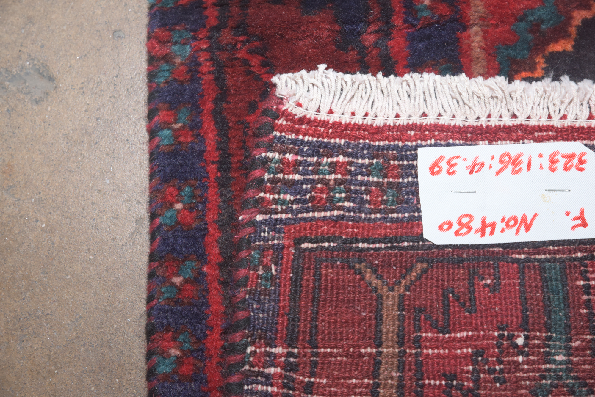 Hand-Knotted Persian Hamadan Wool Long Rug