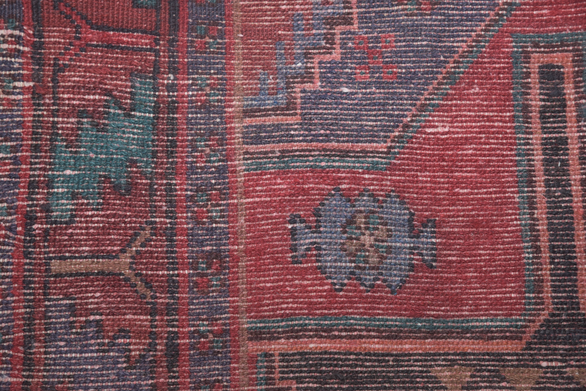 Hand-Knotted Persian Hamadan Wool Long Rug