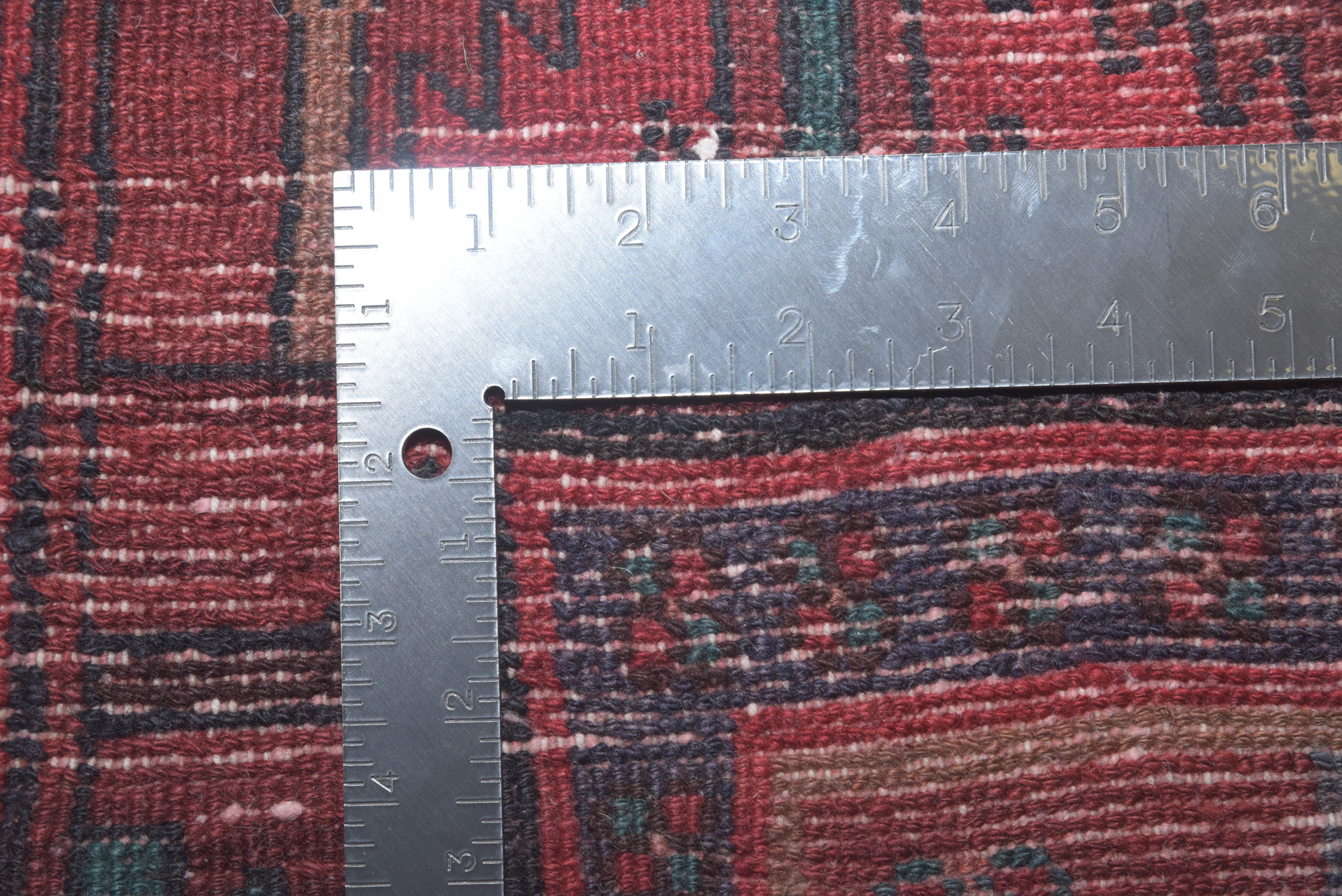 Hand-Knotted Persian Hamadan Wool Long Rug