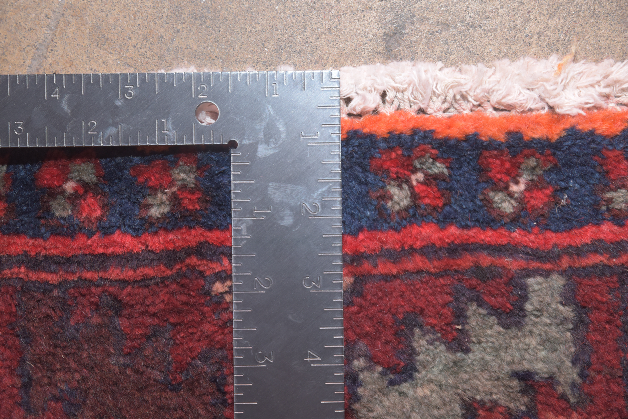 Hand-Knotted Persian Hamadan Wool Long Rug