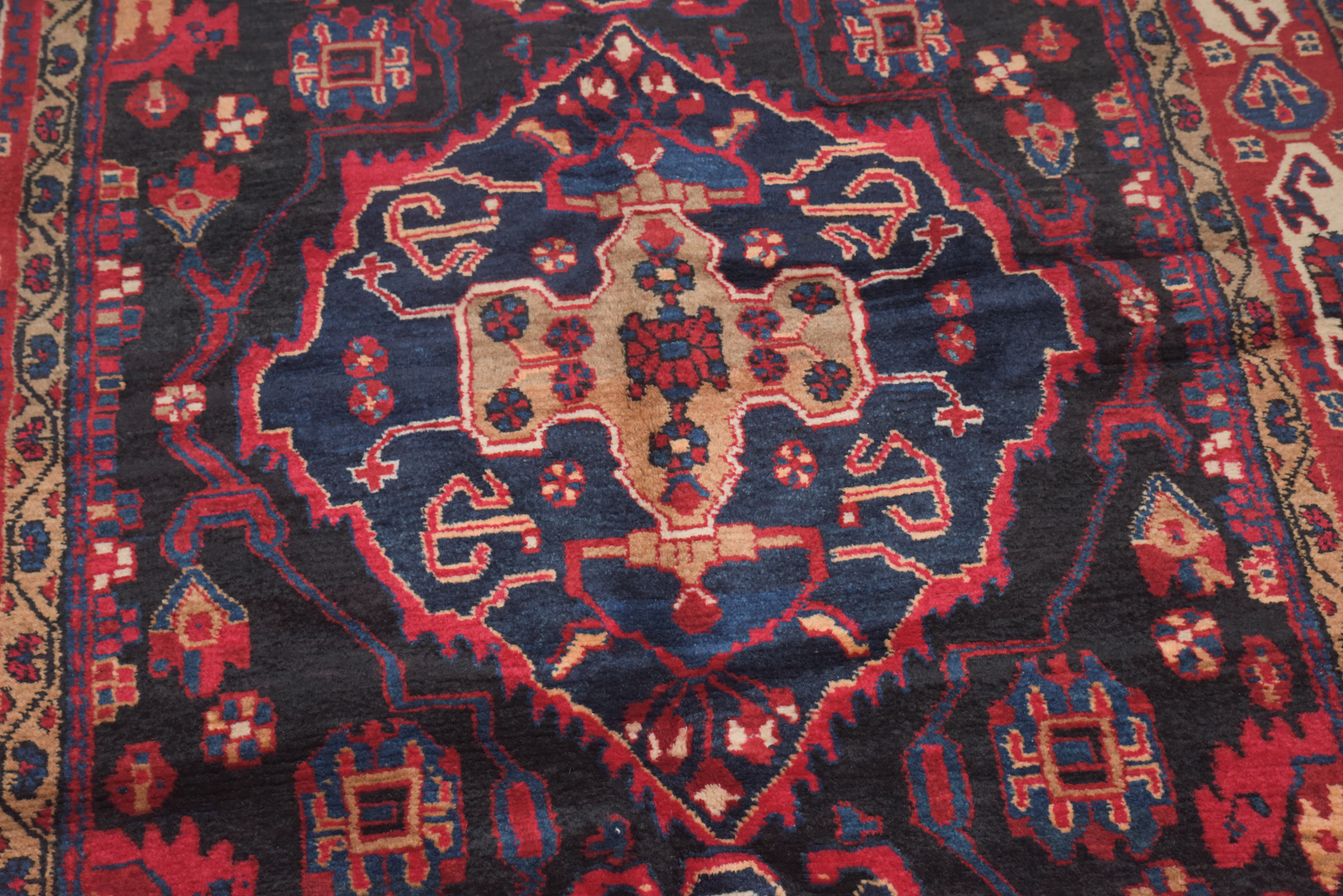 Hand-Knotted Persian Hamadan Pictoral Area Rug