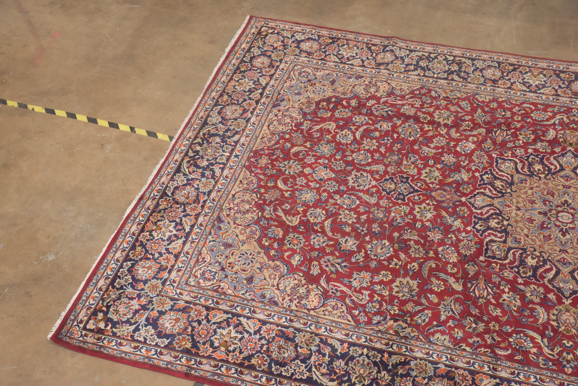 Hand-Knotted Persian Isfahan Wool Room Sized Rug