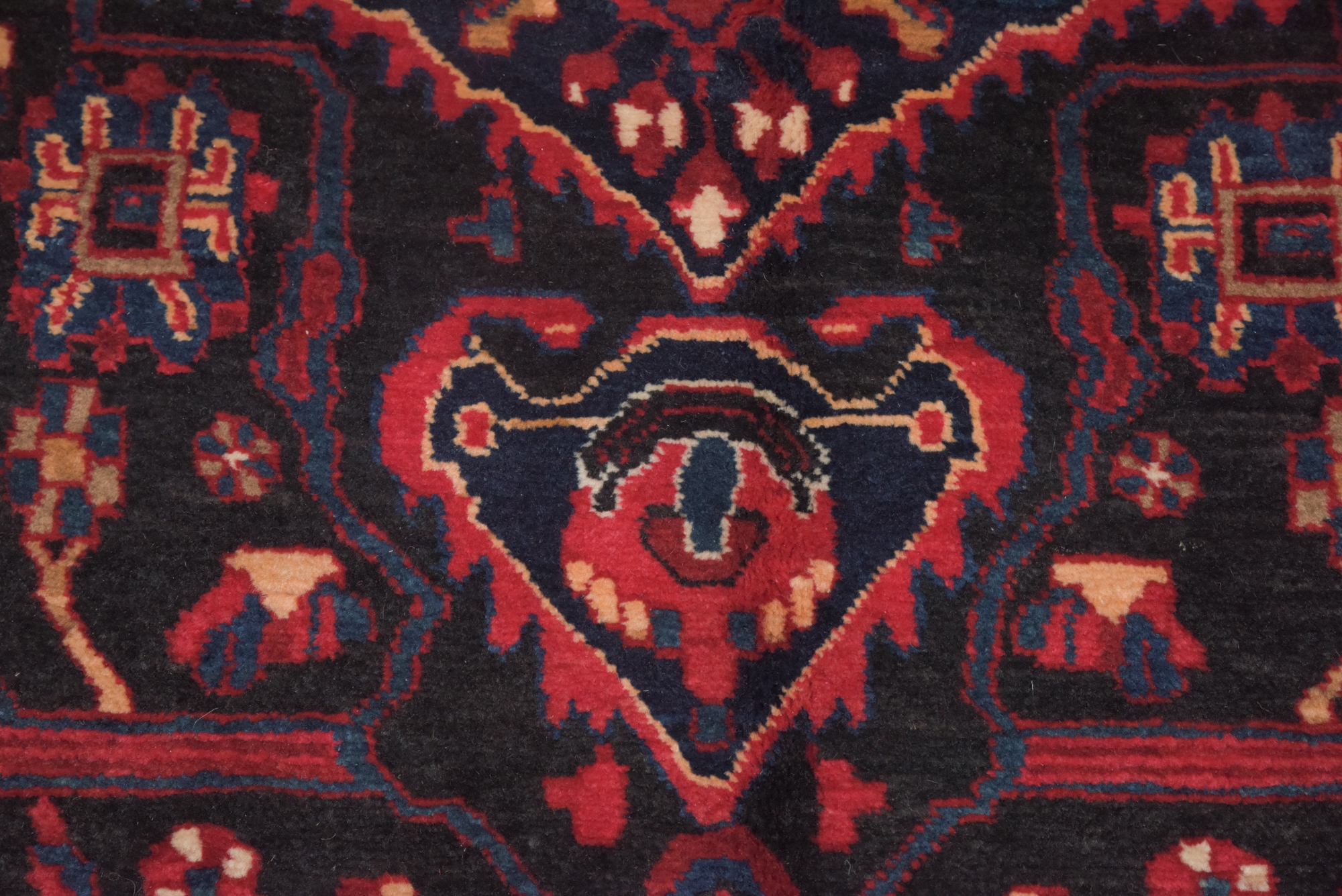 Hand-Knotted Persian Hamadan Pictoral Area Rug