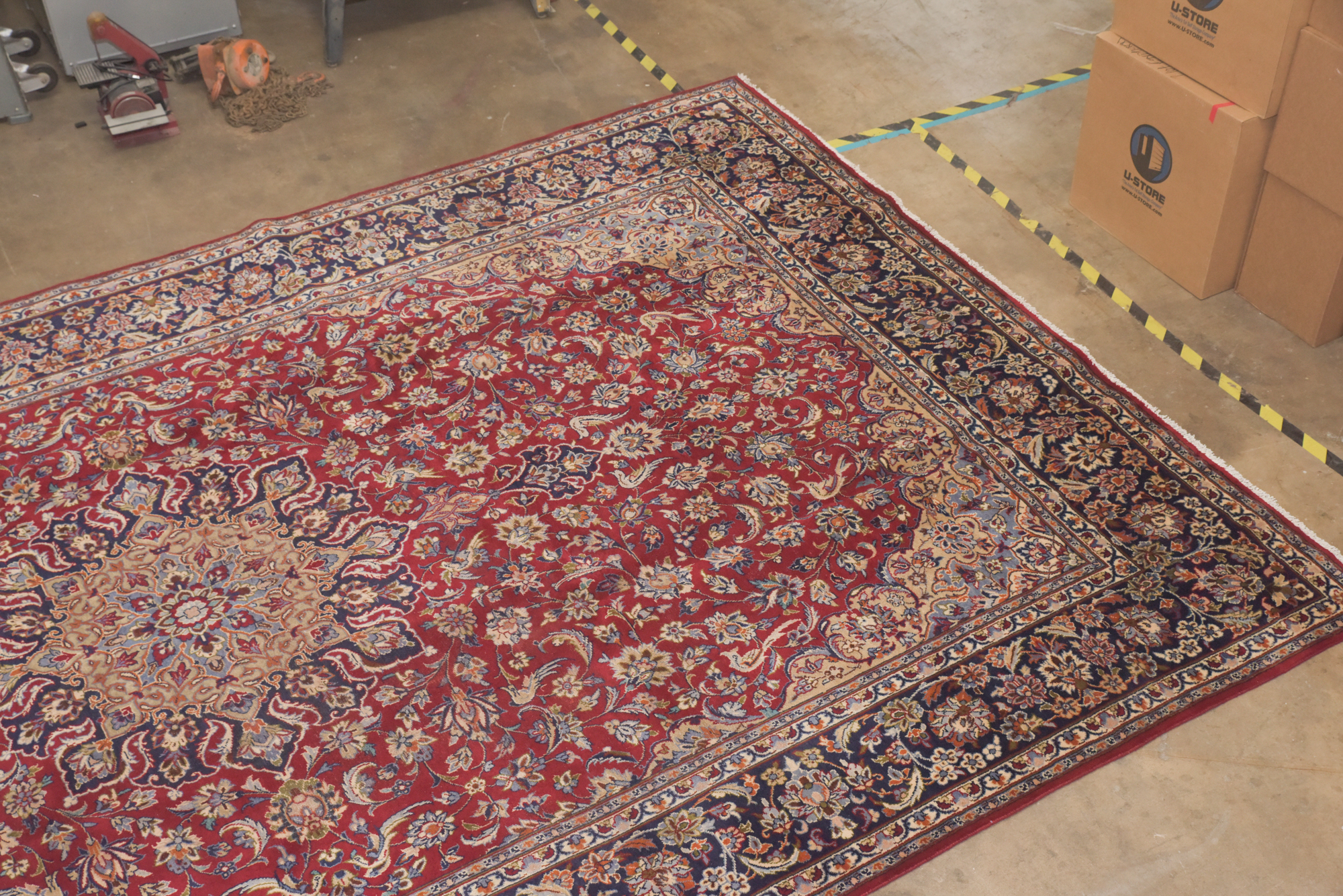Hand-Knotted Persian Isfahan Wool Room Sized Rug