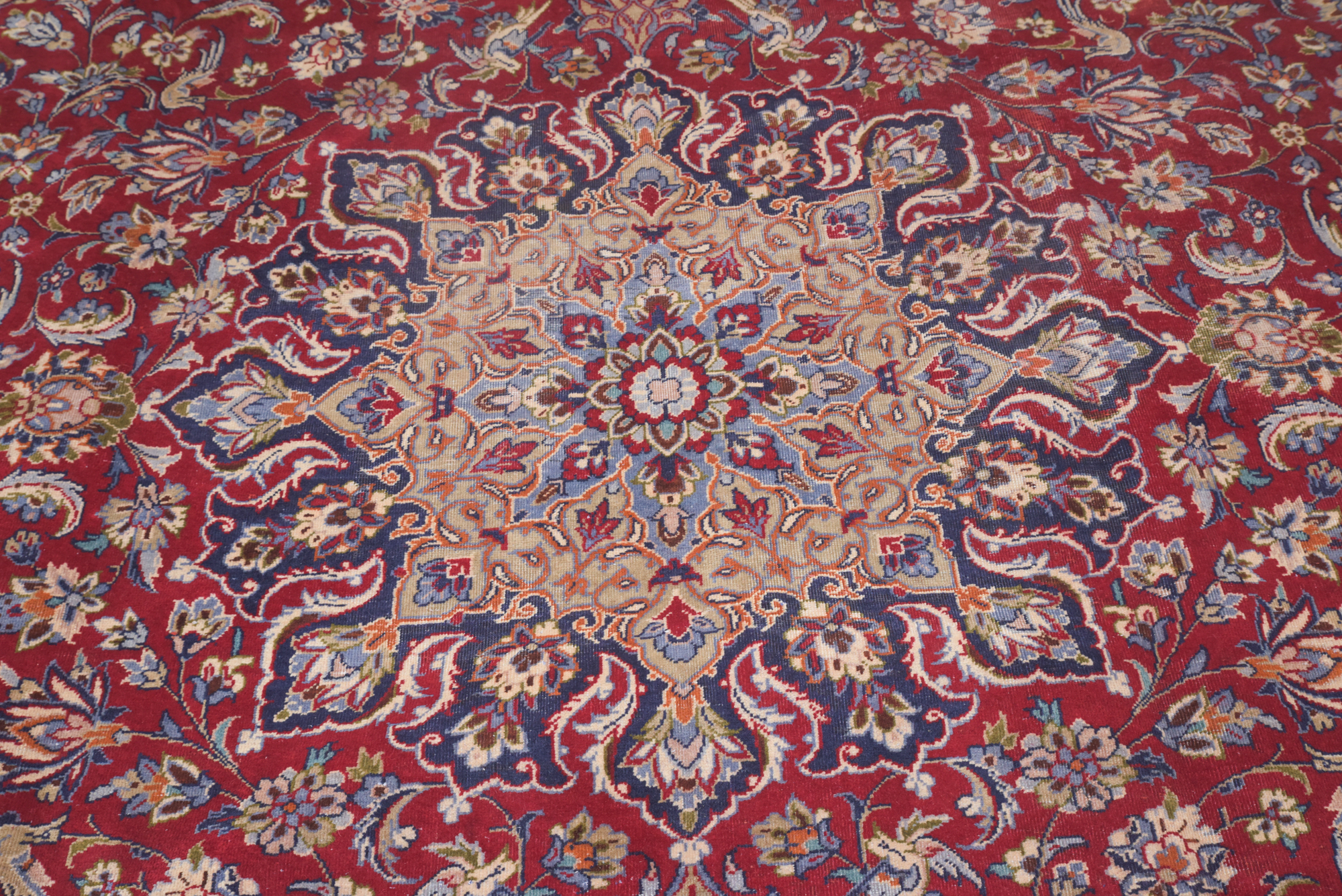Hand-Knotted Persian Isfahan Wool Room Sized Rug