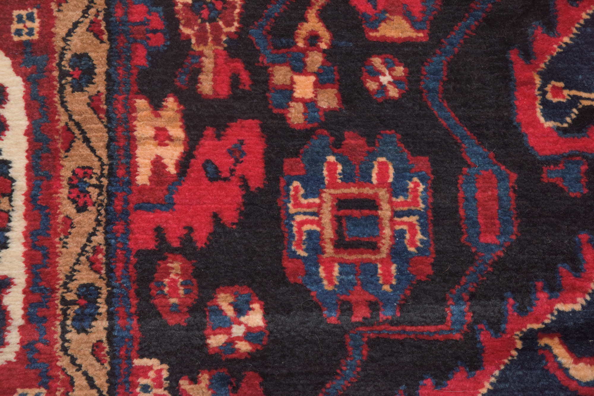 Hand-Knotted Persian Hamadan Pictoral Area Rug