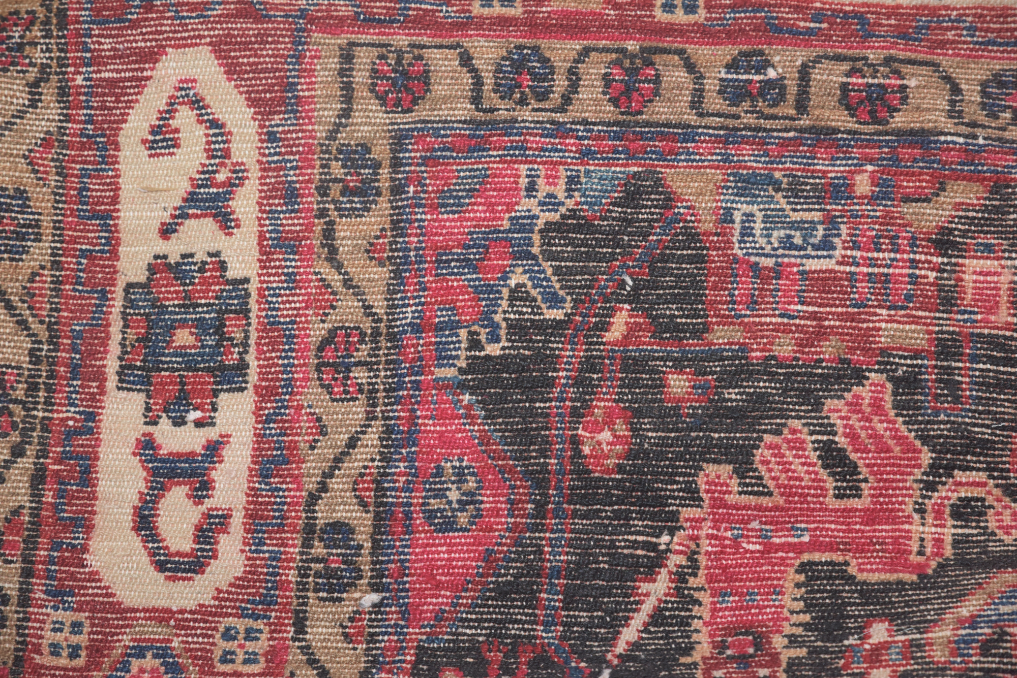 Hand-Knotted Persian Hamadan Pictoral Area Rug