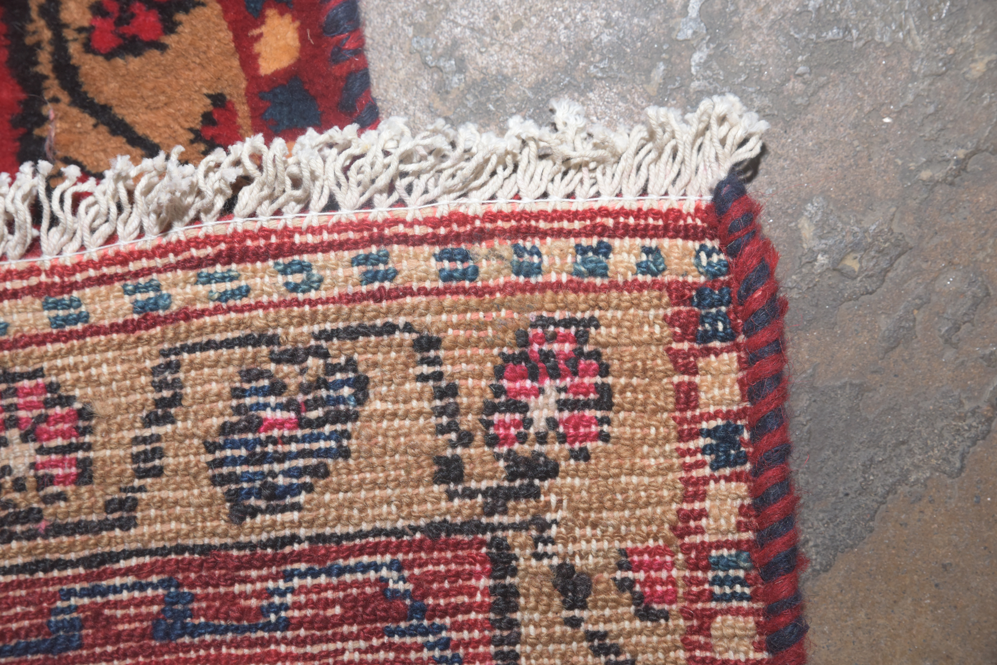 Hand-Knotted Persian Hamadan Pictoral Area Rug