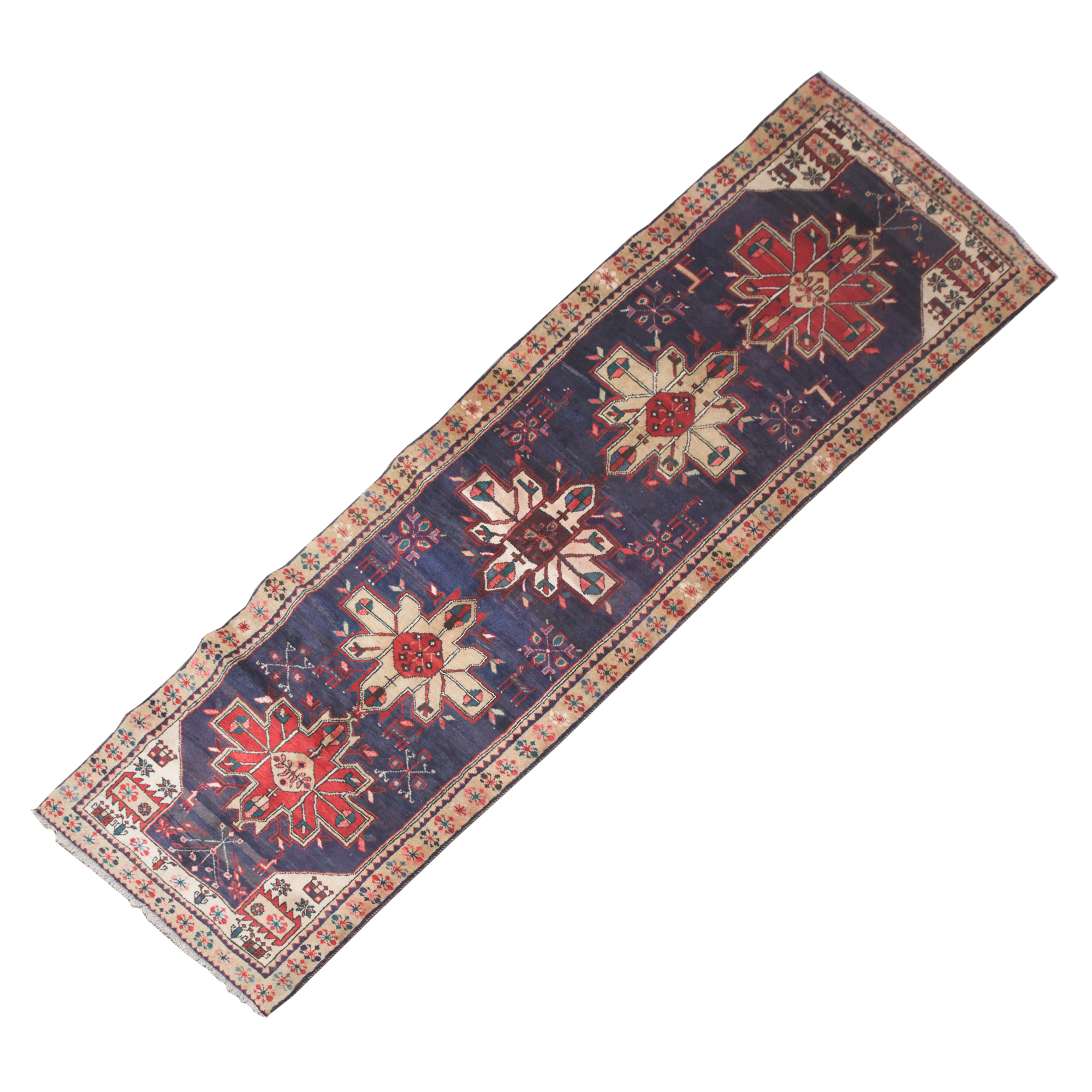 Hand-Knotted Persian Wool Carpet Runner