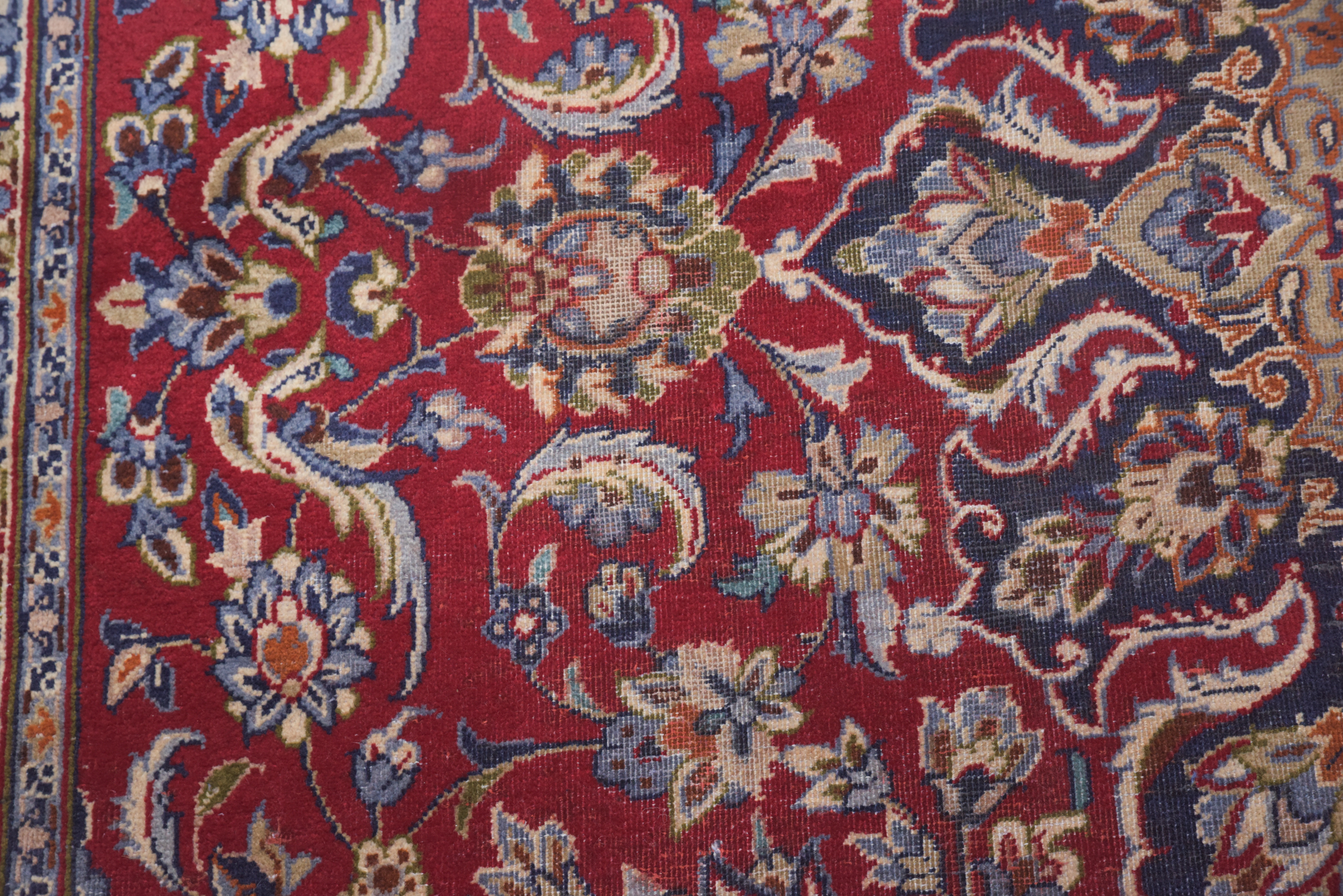 Hand-Knotted Persian Isfahan Wool Room Sized Rug
