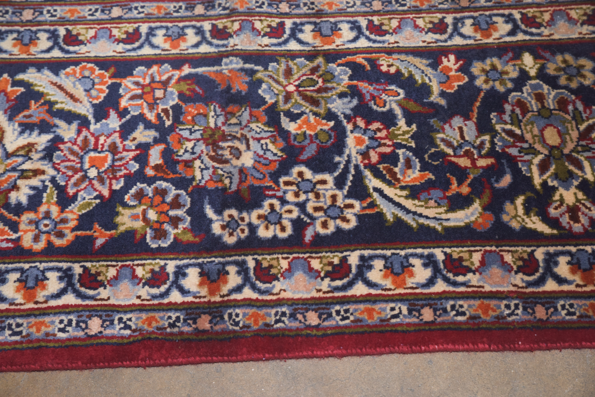 Hand-Knotted Persian Isfahan Wool Room Sized Rug