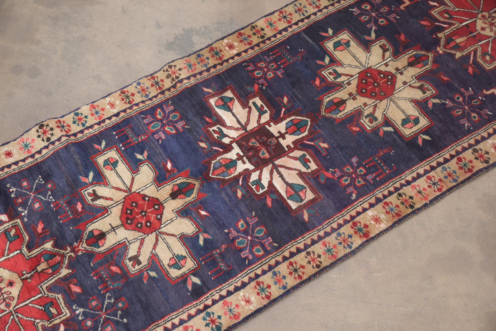 Hand-Knotted Persian Wool Carpet Runner