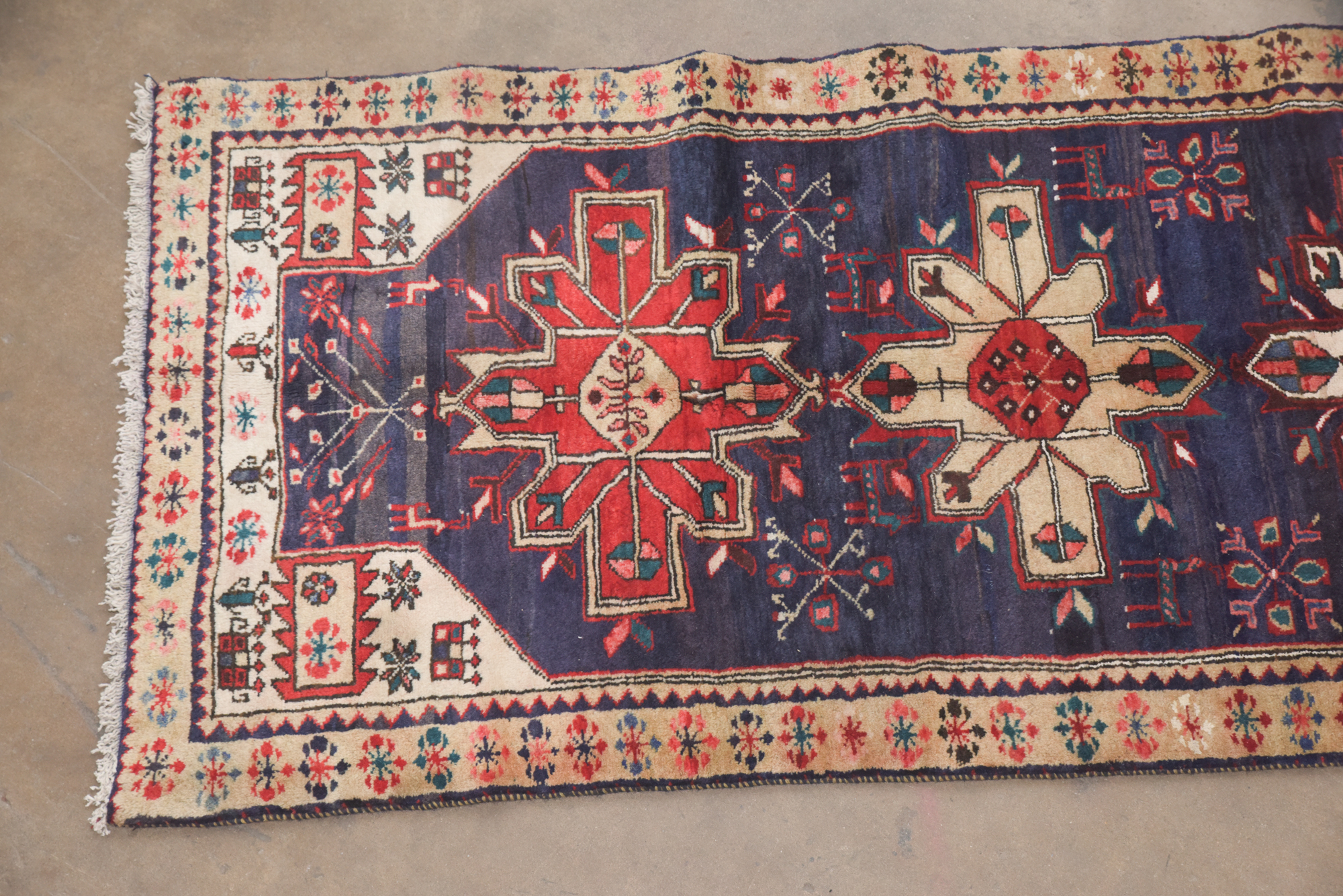 Hand-Knotted Persian Wool Carpet Runner
