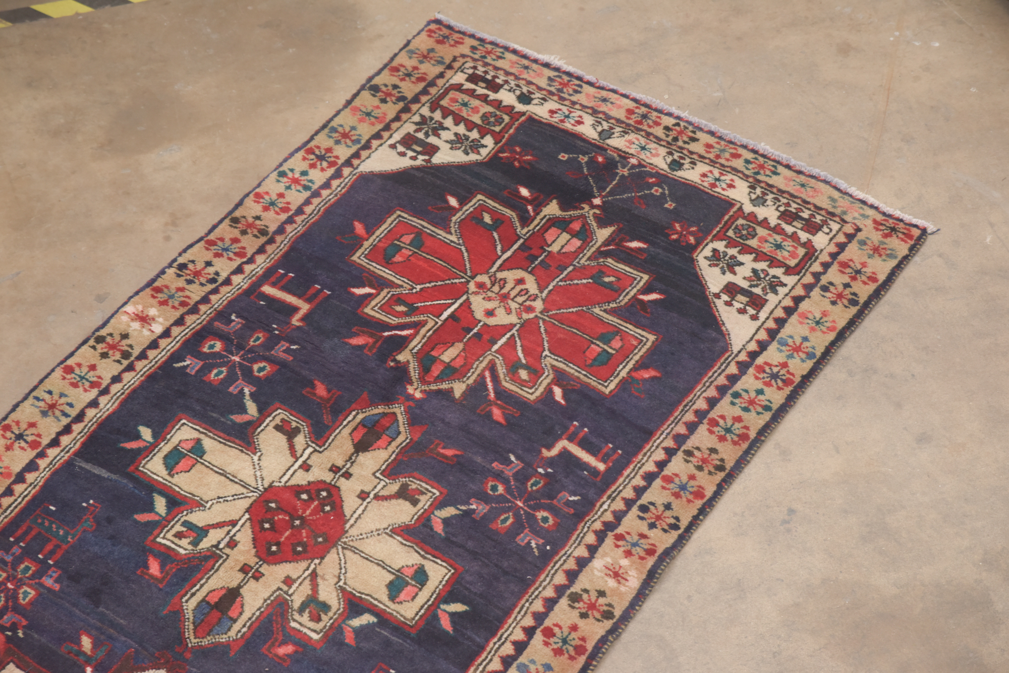 Hand-Knotted Persian Wool Carpet Runner