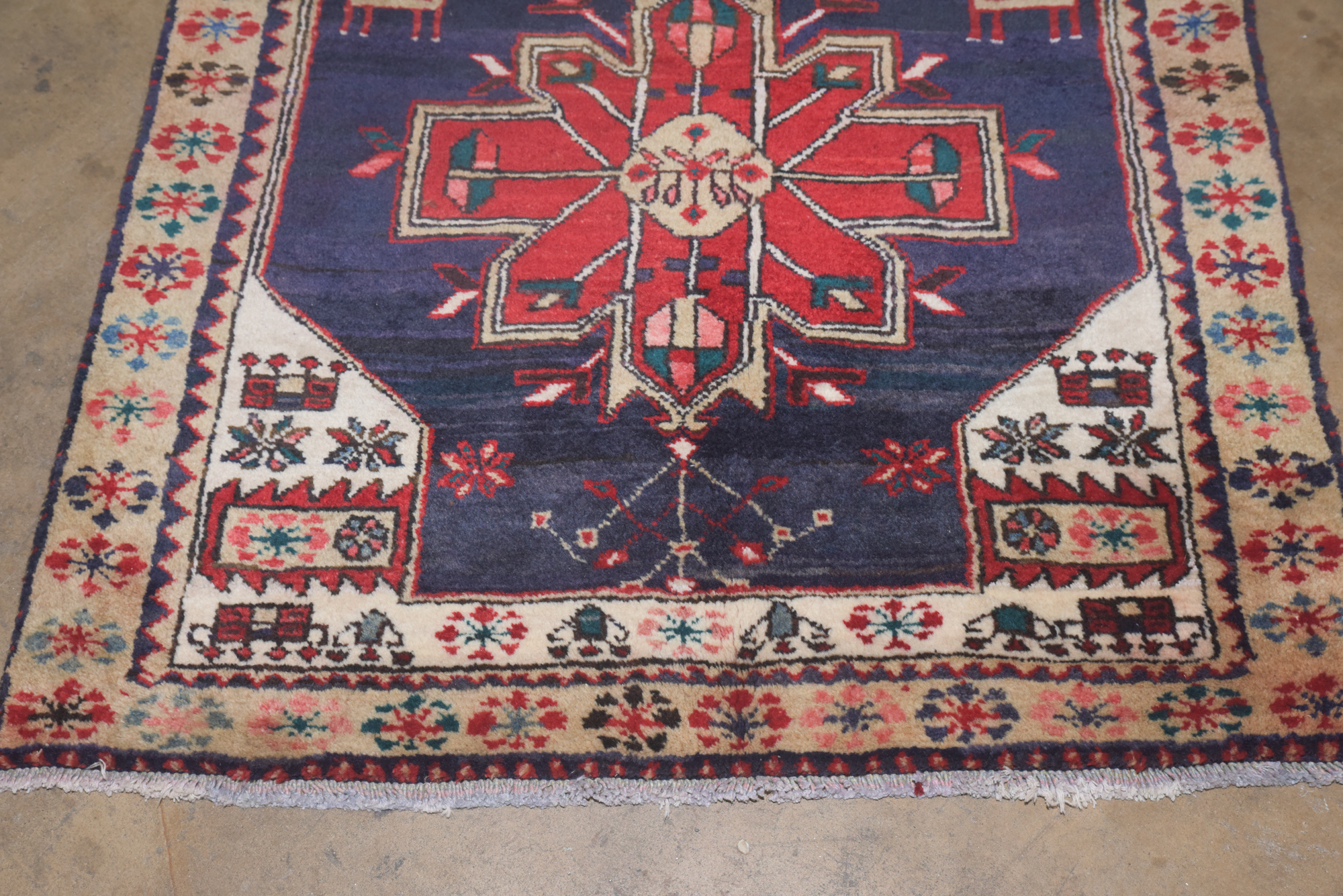 Hand-Knotted Persian Wool Carpet Runner