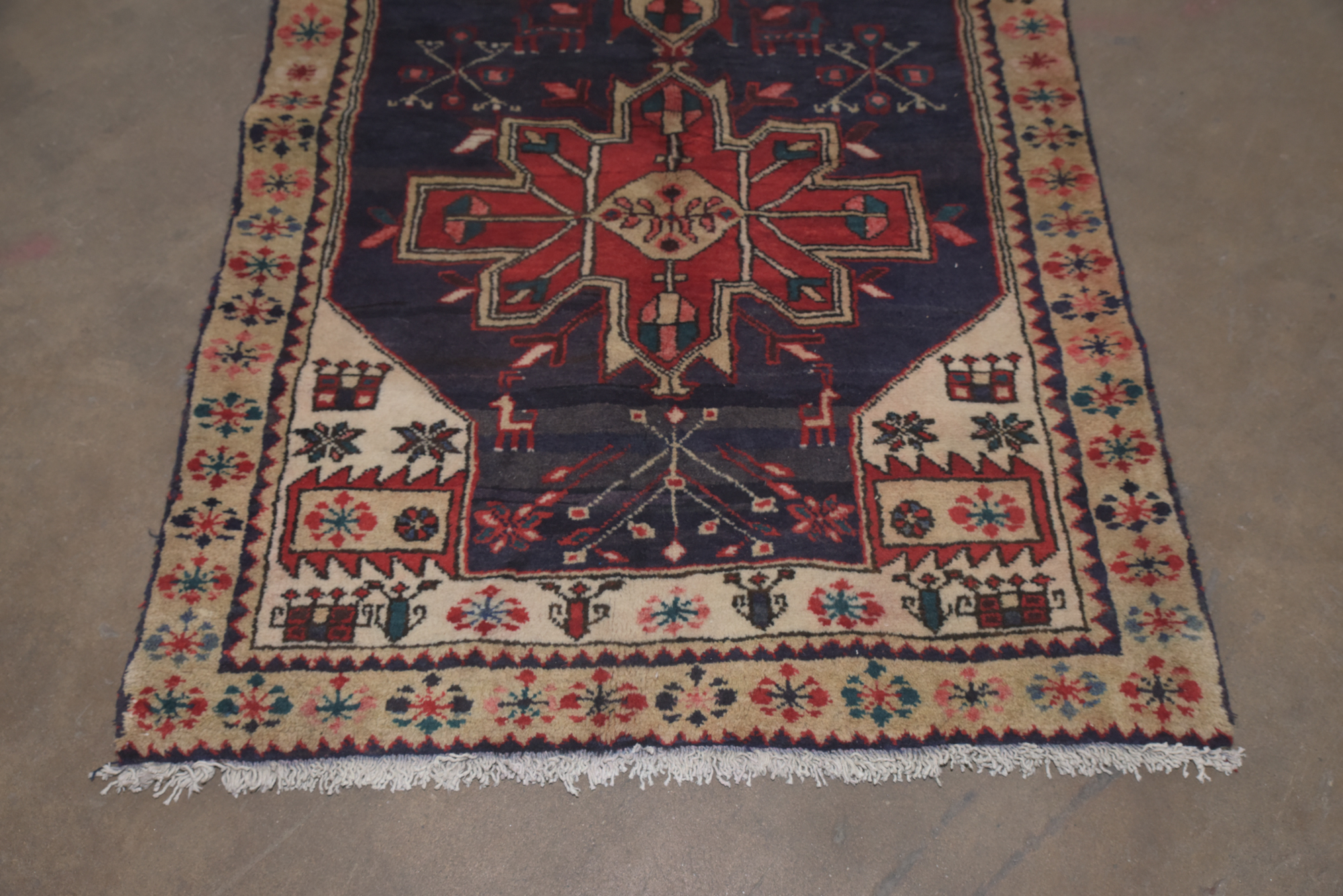 Hand-Knotted Persian Wool Carpet Runner