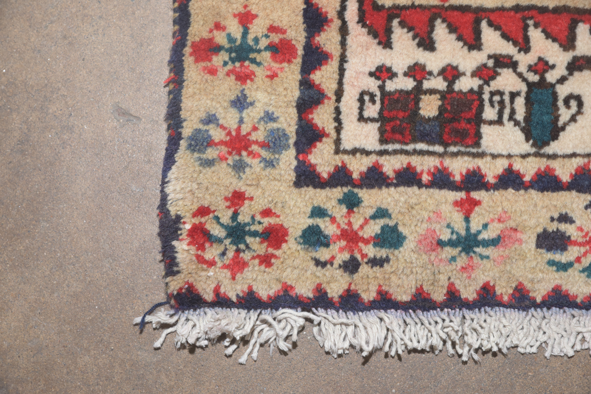 Hand-Knotted Persian Wool Carpet Runner