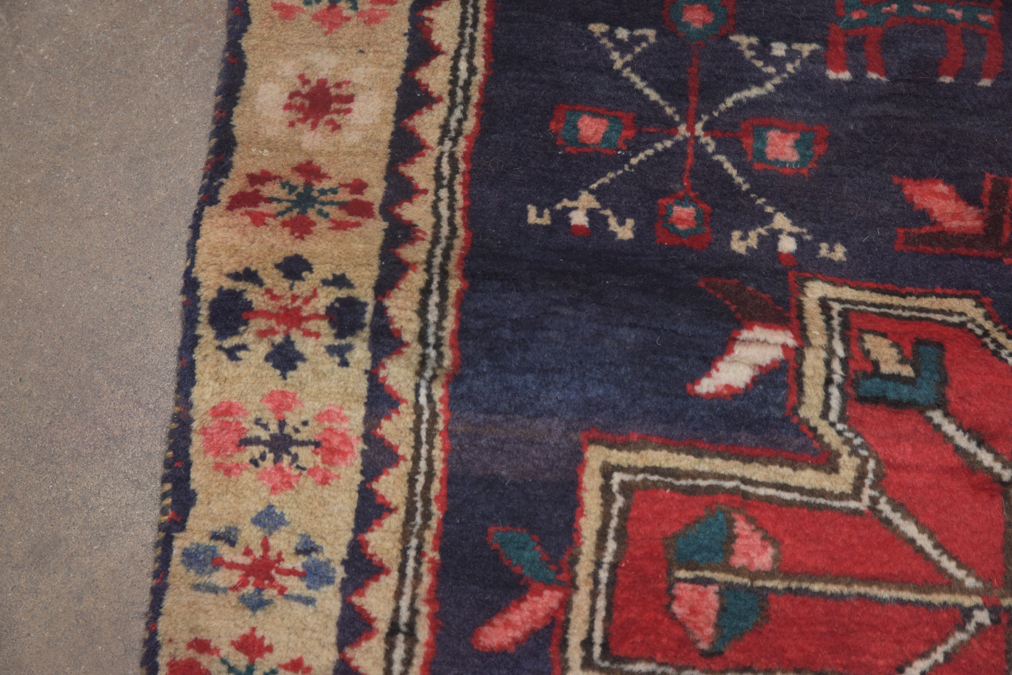Hand-Knotted Persian Wool Carpet Runner