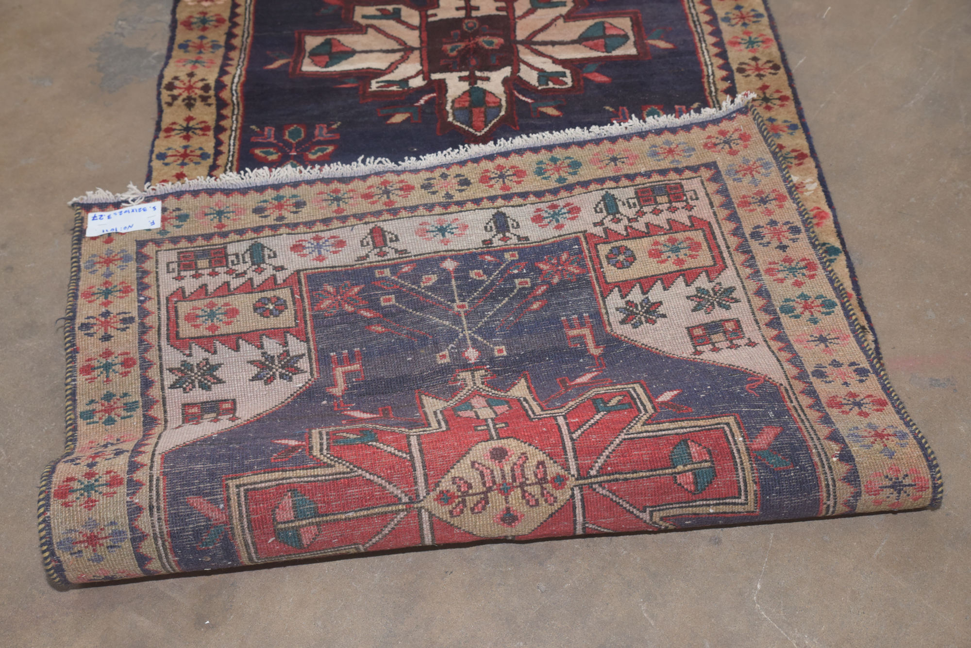 Hand-Knotted Persian Wool Carpet Runner