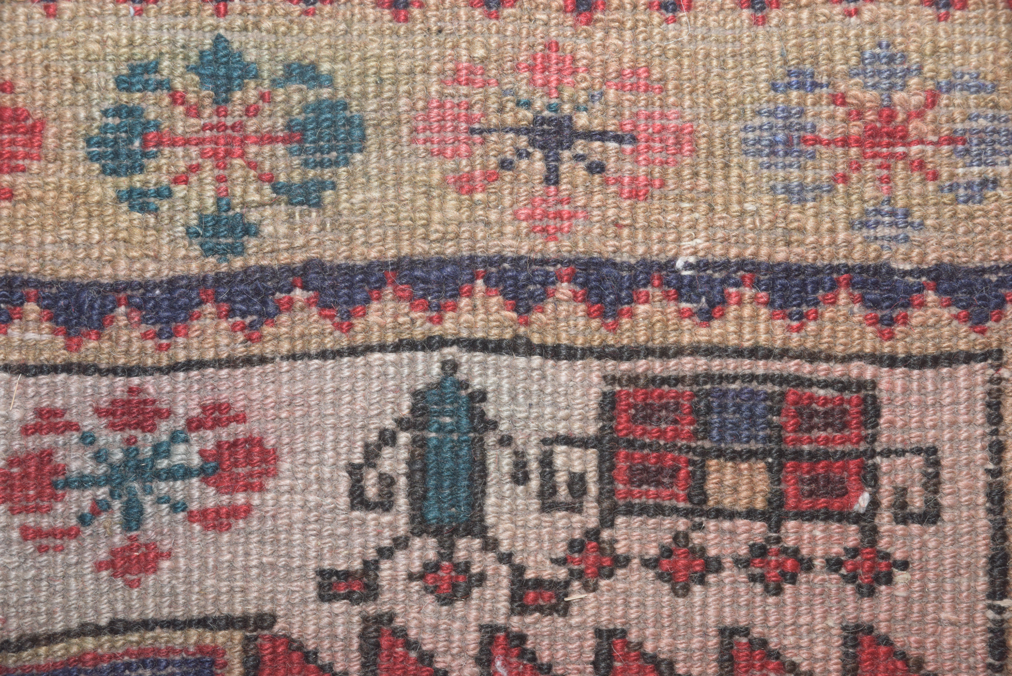 Hand-Knotted Persian Wool Carpet Runner