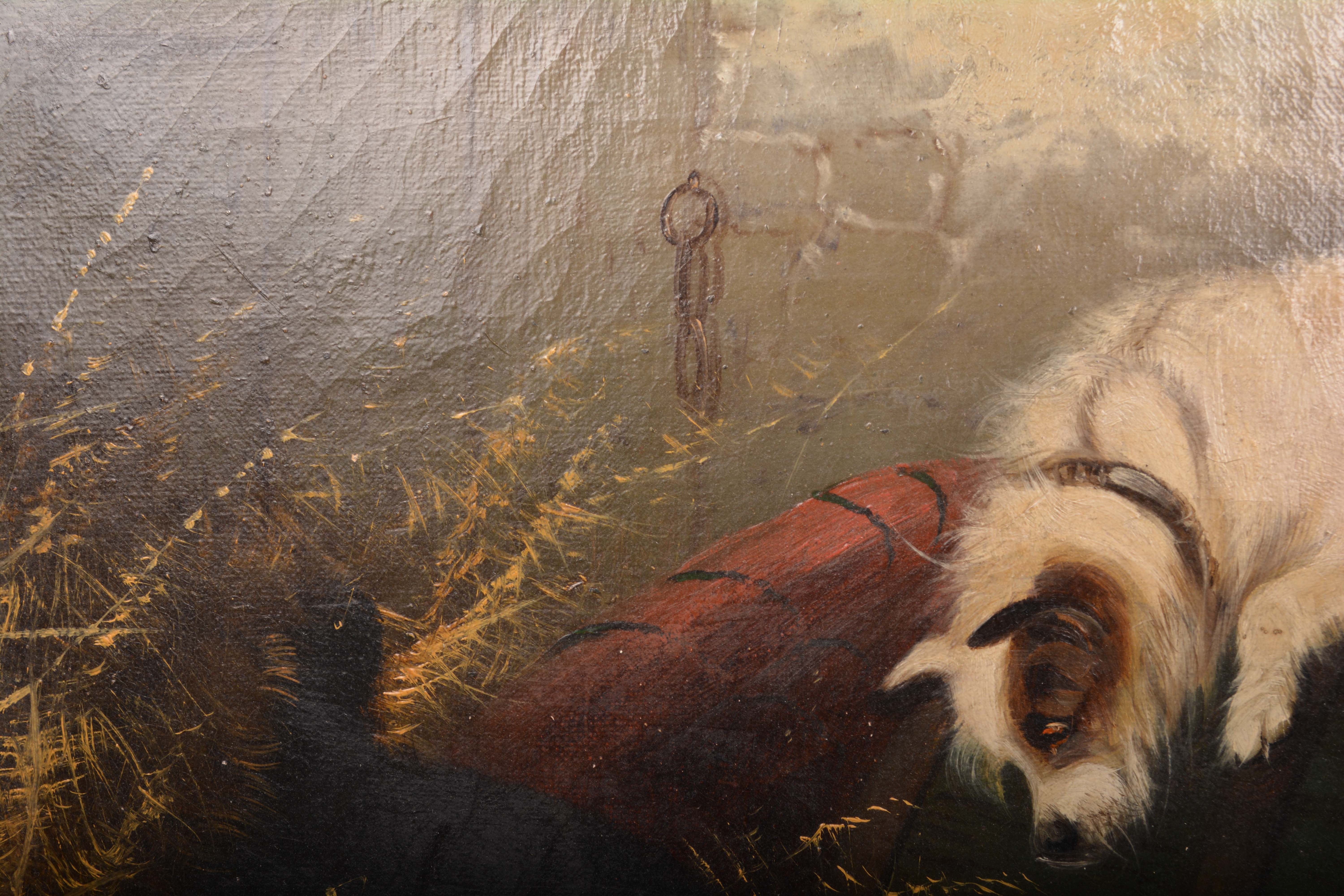 Edward Armfield Oil Painting of Dogs in Landscape