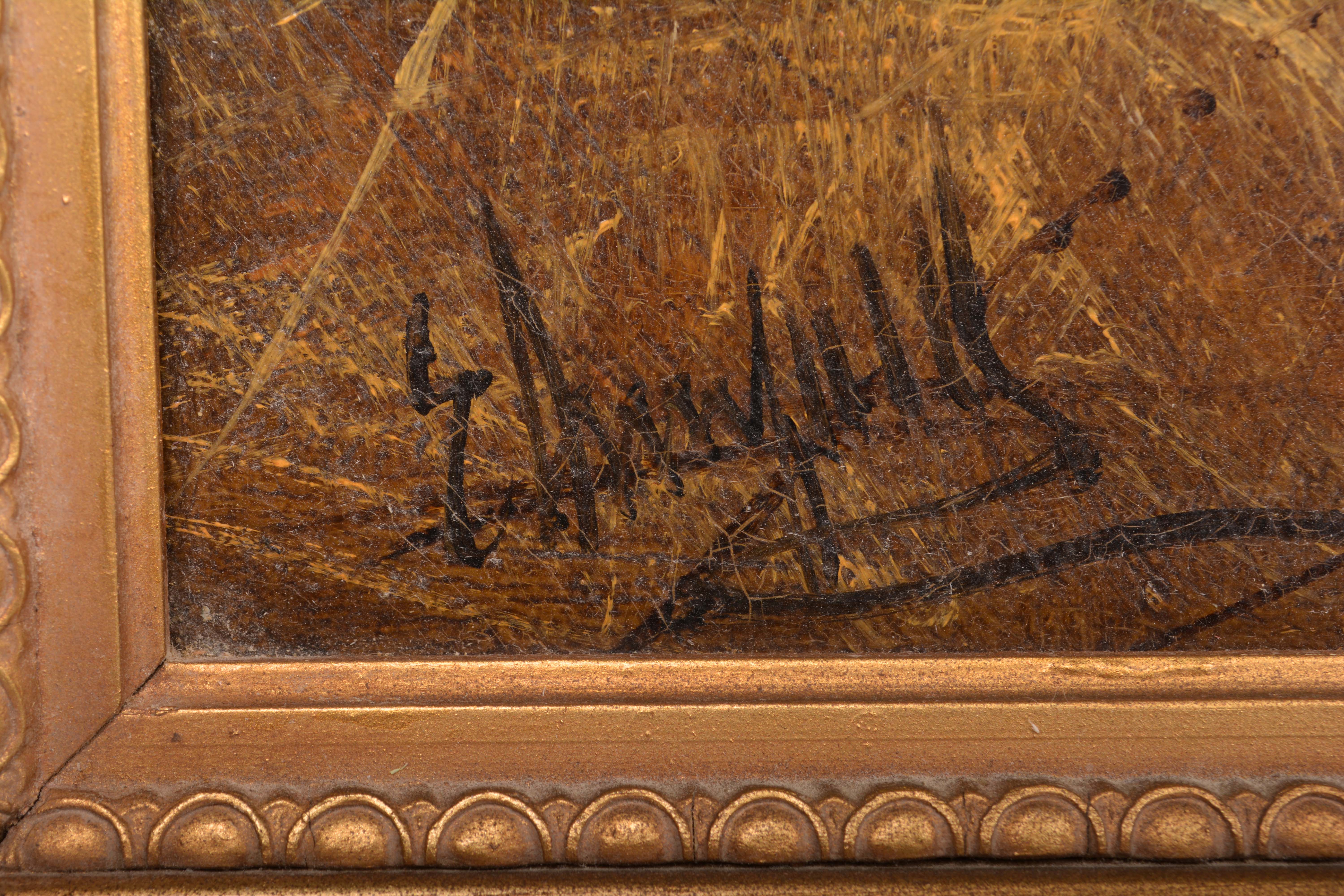 Edward Armfield Oil Painting of Dogs in Landscape