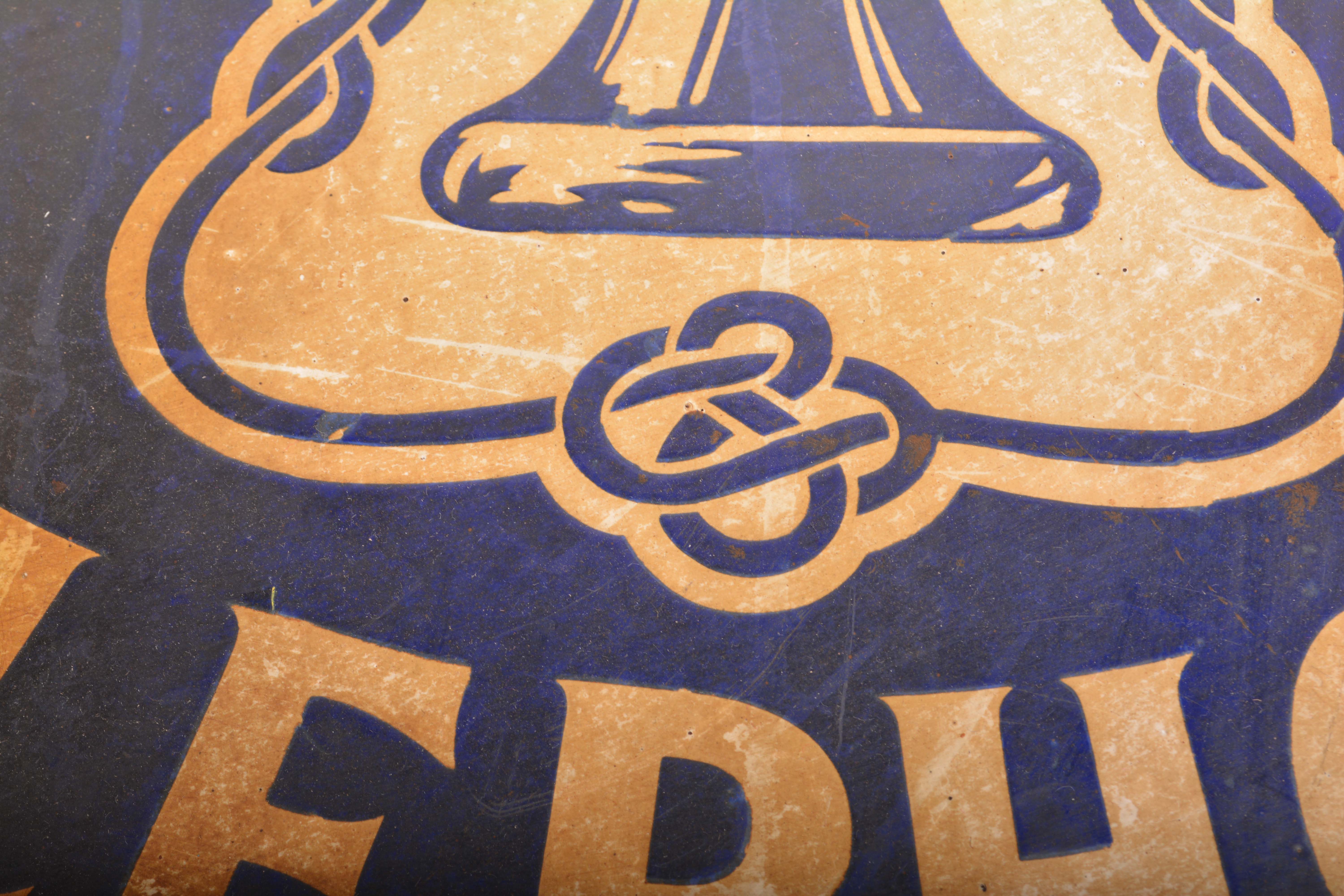 Vintage Maryland Telephone Public Station Double-Sided Metal Sign