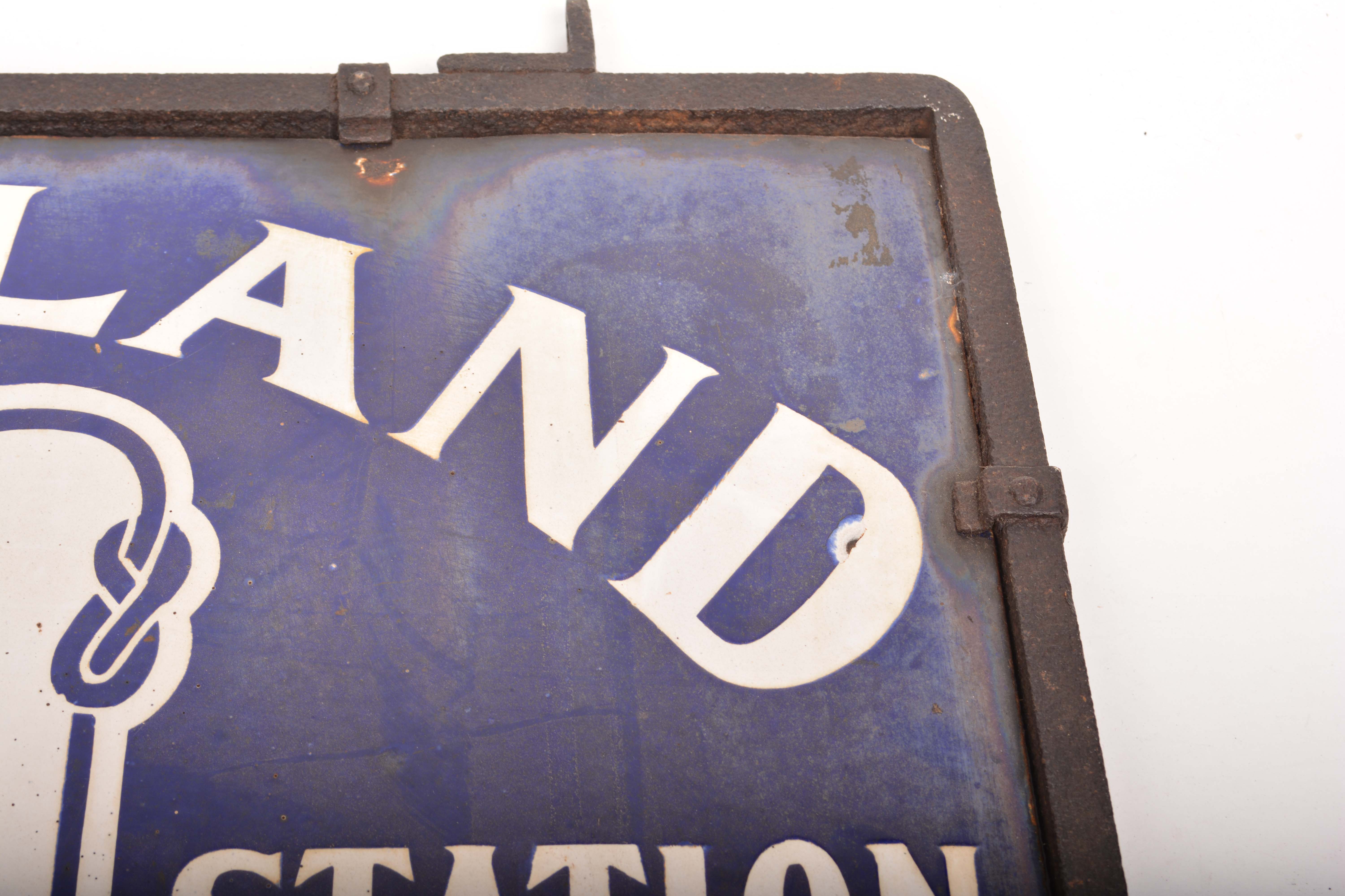 Vintage Maryland Telephone Public Station Double-Sided Metal Sign