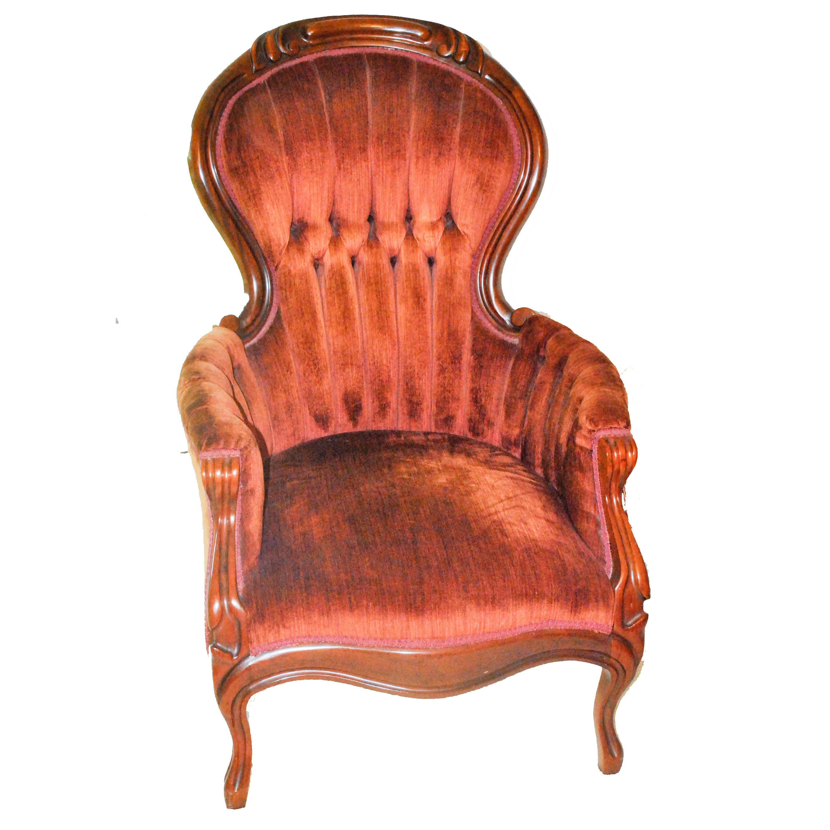 Vintage Victorian Style Upholstered Armchair by Carlton McLendon Furniture