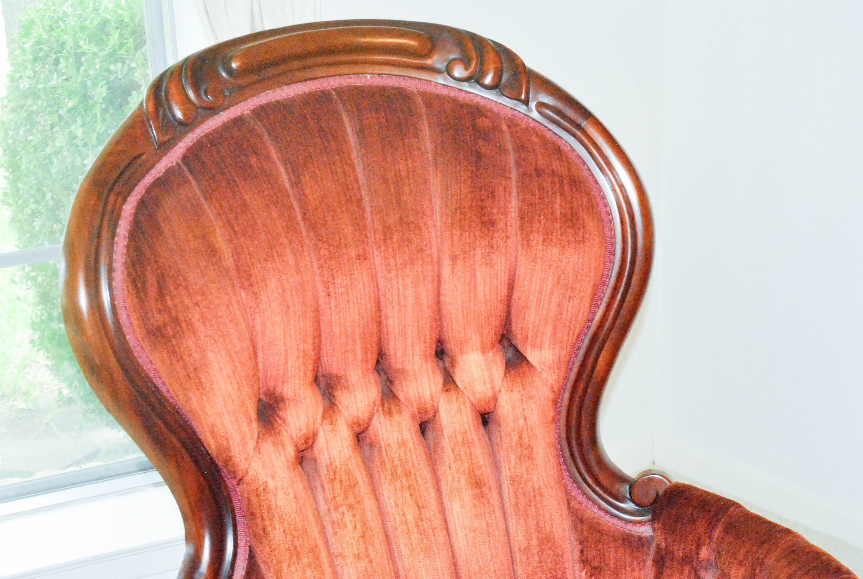 Vintage Victorian Style Upholstered Armchair by Carlton McLendon Furniture