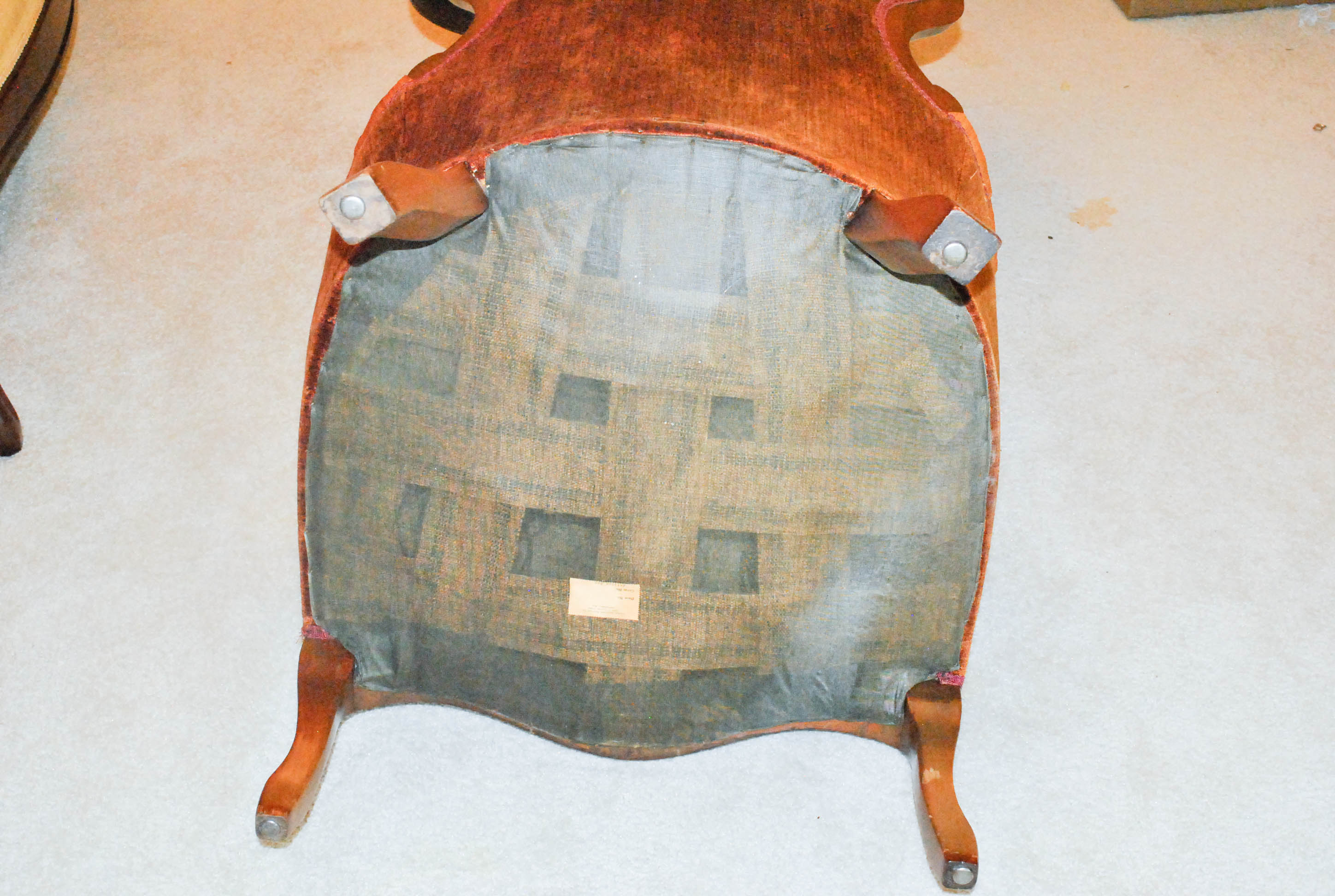 Vintage Victorian Style Upholstered Armchair by Carlton McLendon Furniture