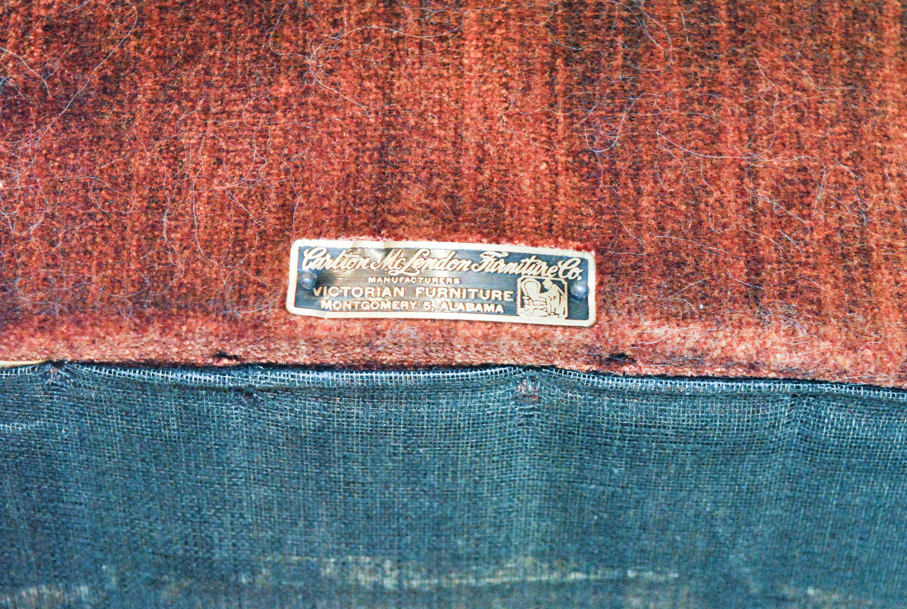 Vintage Victorian Style Upholstered Armchair by Carlton McLendon Furniture